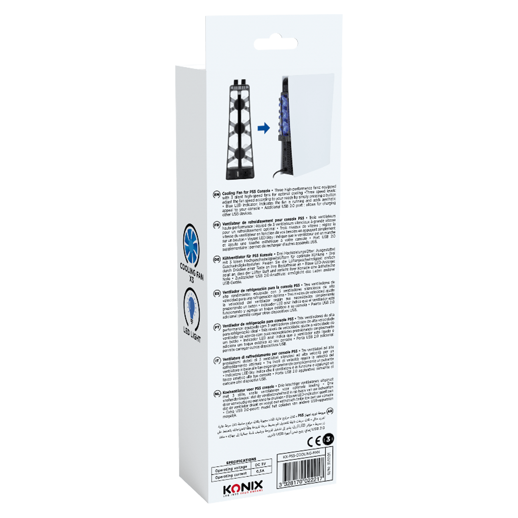 PS5 Cooling Fan LED (Not compatible with the PS5 SLIM or PRO) - KOODOO