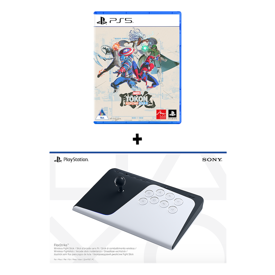 Flexstrike Wireless Fight Stick + MARVEL Tokon: Fighting Souls (PS5) - KOODOO