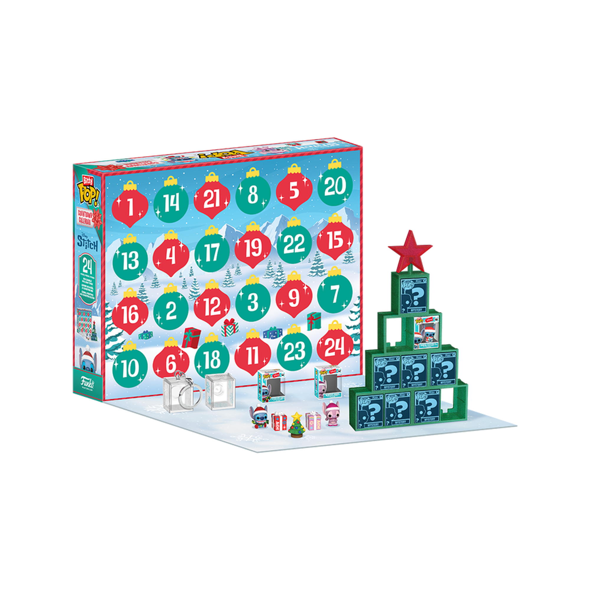 Funko Bitty Pop! Countdown Calendar: Disney Stitch Holiday Advent Calendar - KOODOO
