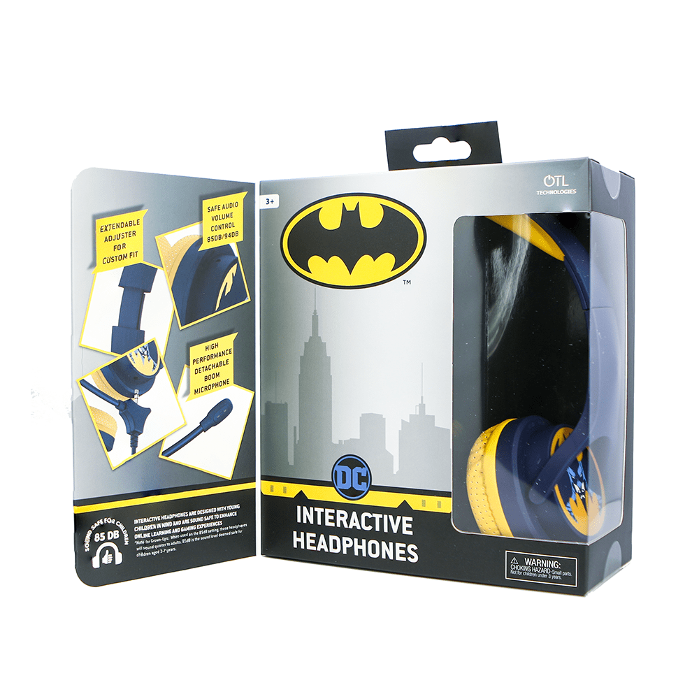 Batman Blue Kids Interactive Headphones - KOODOO
