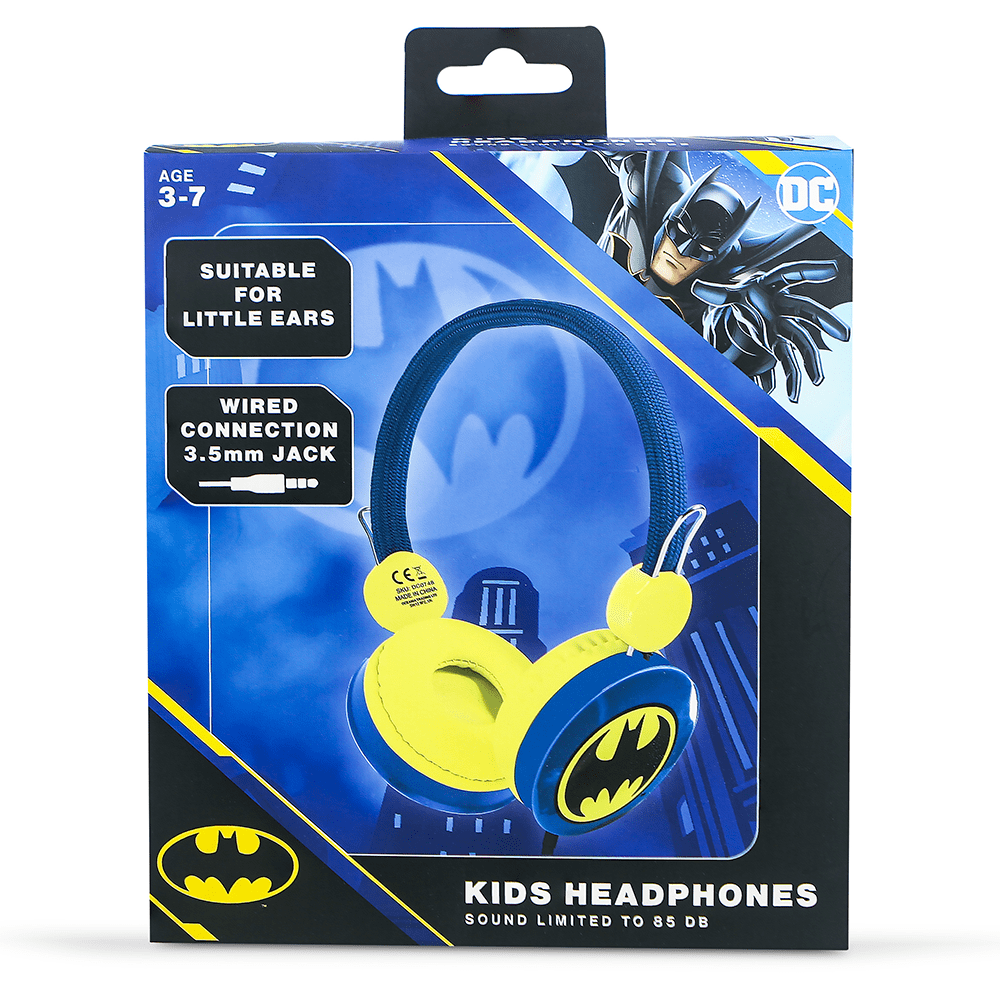 Batman Caped Crusader Blue Kids Core Headphones - KOODOO