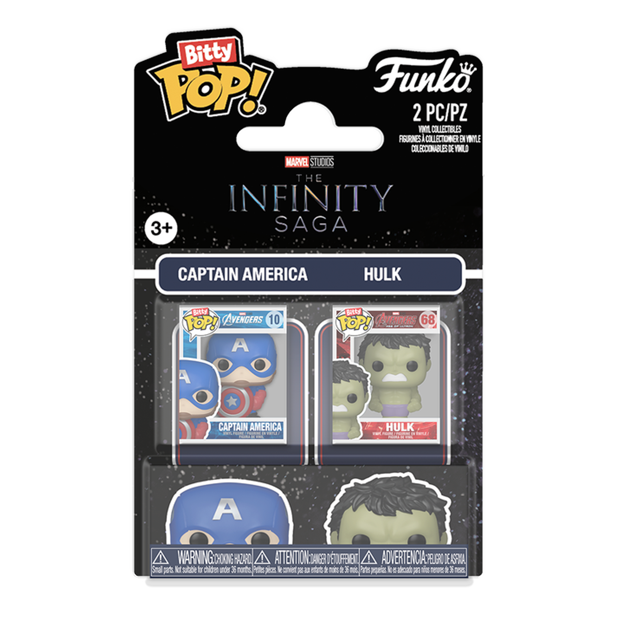 Funko Bitty Pop! Marvel Studios: The Infinity Saga - Captain America & Hulk - 2 Pack - KOODOO