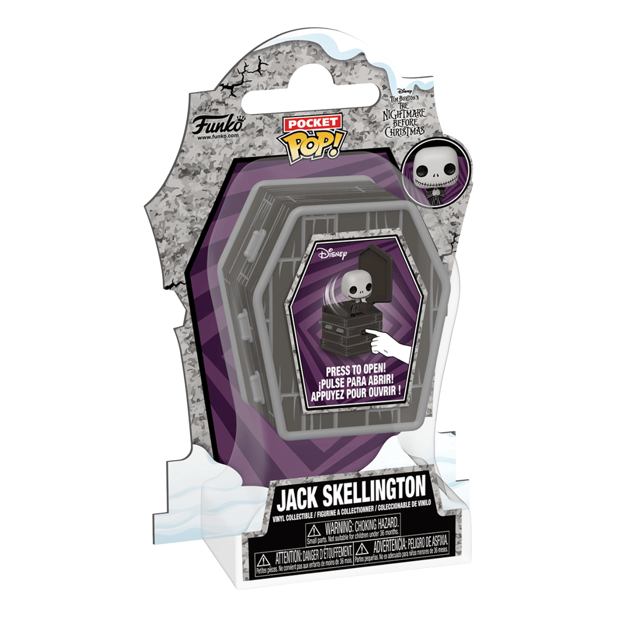 Funko Pocket Pop! Disney: Tim Burton's The Nightmare Before Christmas -Jack (Coffin) - KOODOO