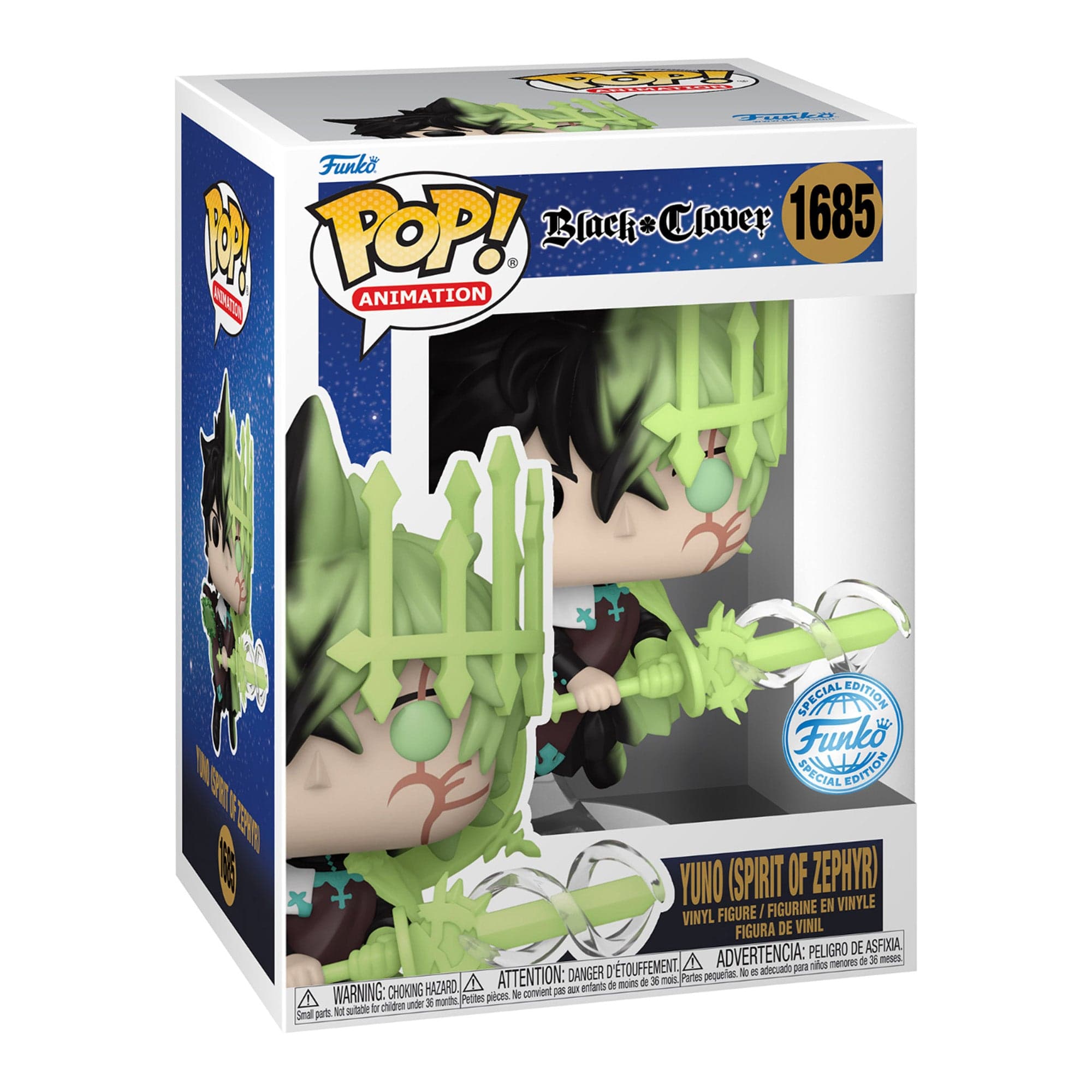Funko Pop! Animation: Black Clover - Yuno - Spirit of Zephyr (Special Edition) - KOODOO