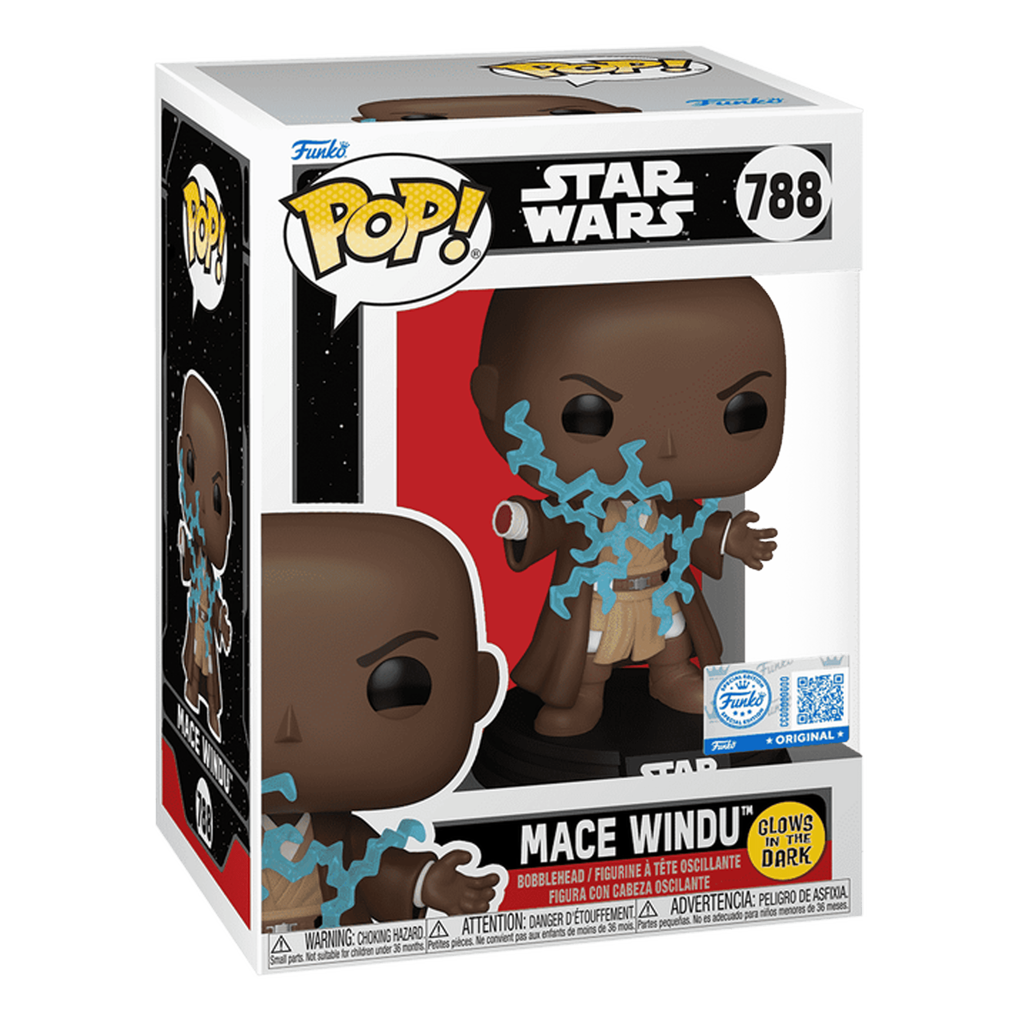 Funko Pop! Star Wars: Mace Windu (Force Lightning Death) (Glow in the Dark - Special Edition) - KOODOO
