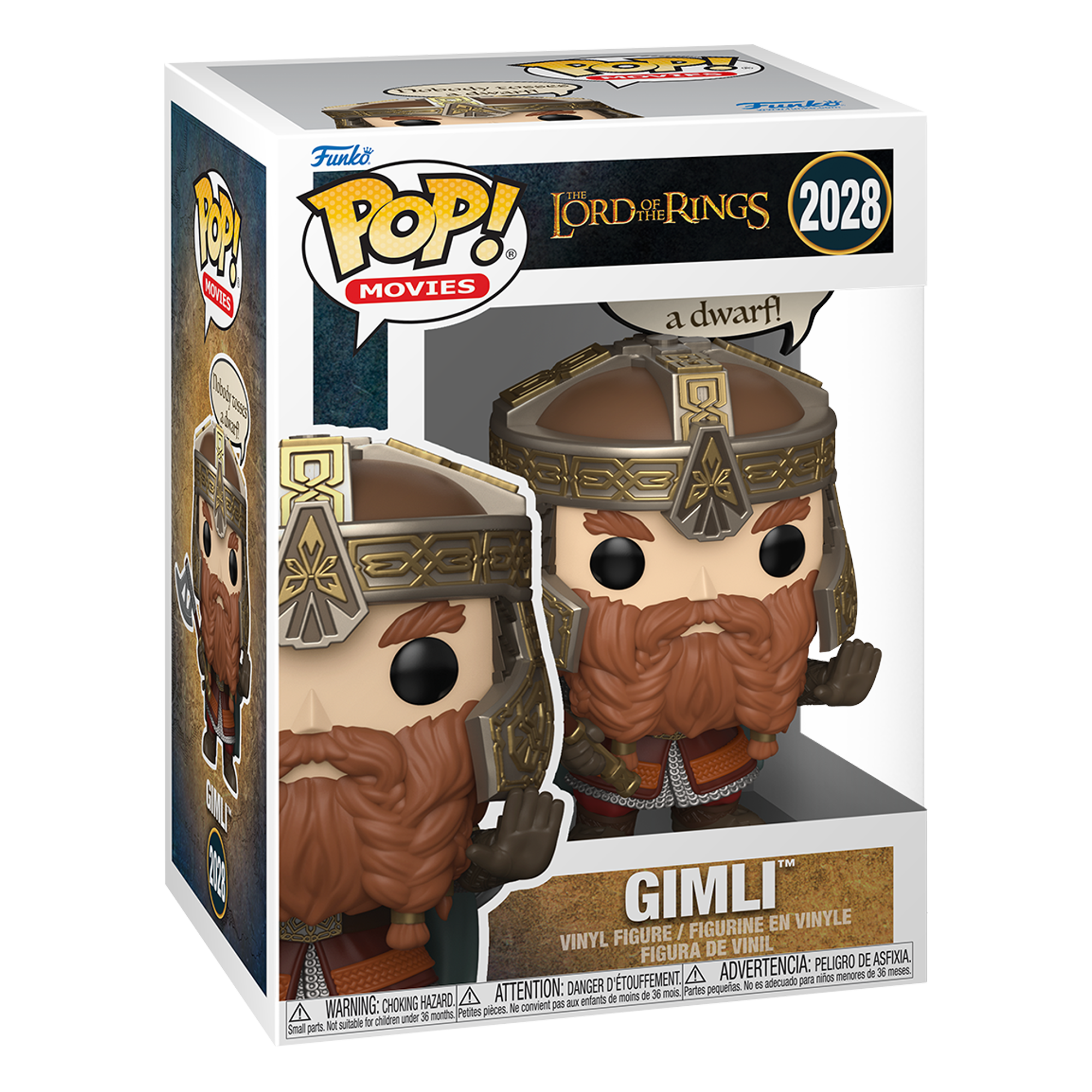 Funko Pop! Movies: The Lord of the Rings - Gimli (Nobody Tosses a Dwarf) - KOODOO