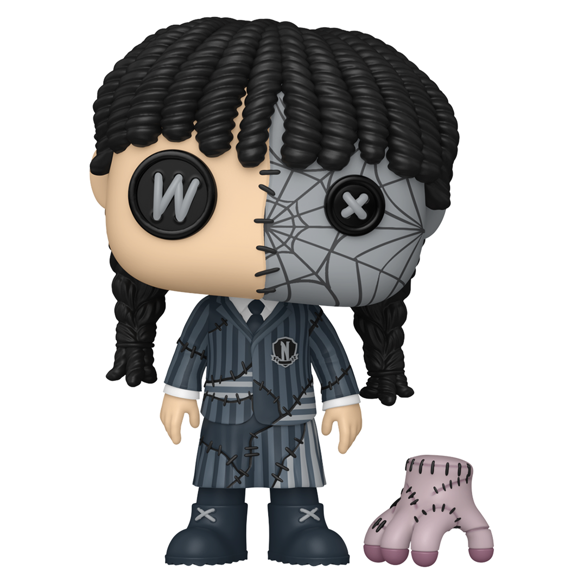 Funko Pop! Television: Wednesday - Wednesday Addams with Thing (Patchwork) - KOODOO