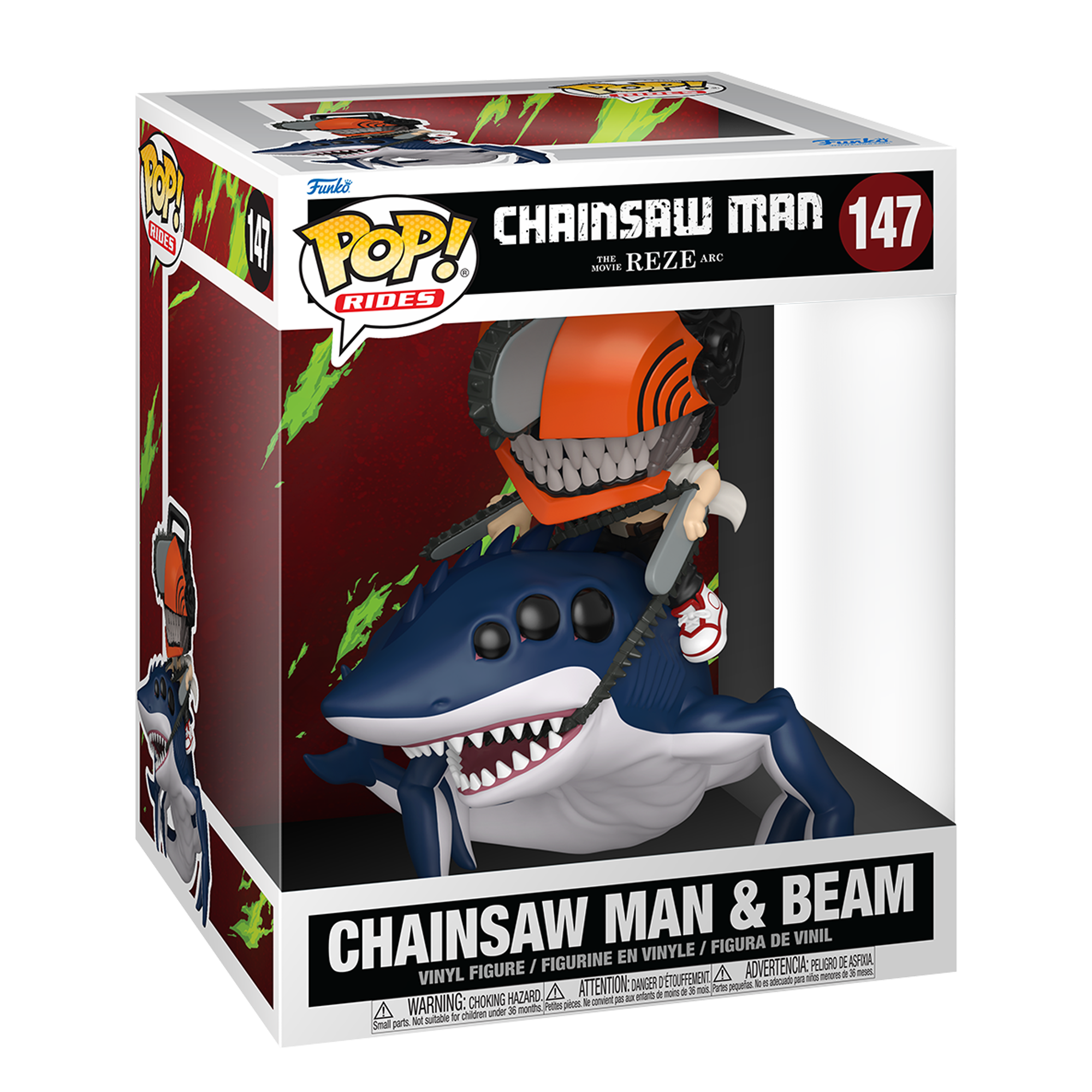 Funko Pop! Rides Deluxe: Chainsaw Man – The Movie: Reze Arc - Chainsaw Man & Beam - KOODOO