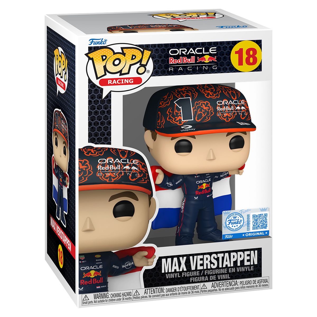 Funko Pop! Racing: Oracle Redbull Racing - Max Verstappen with Dutch Flag (Special Edition) - KOODOO