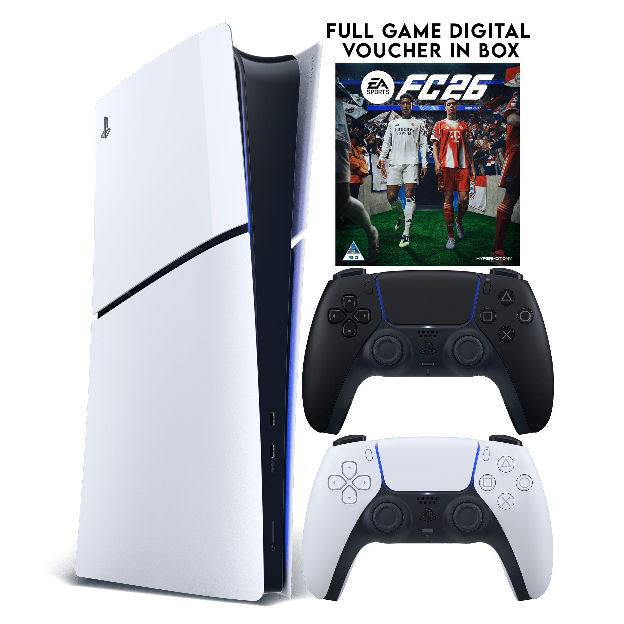 PS5 Slim Digital EA FC 26 (Voucher) PS5 DualSense Midnight