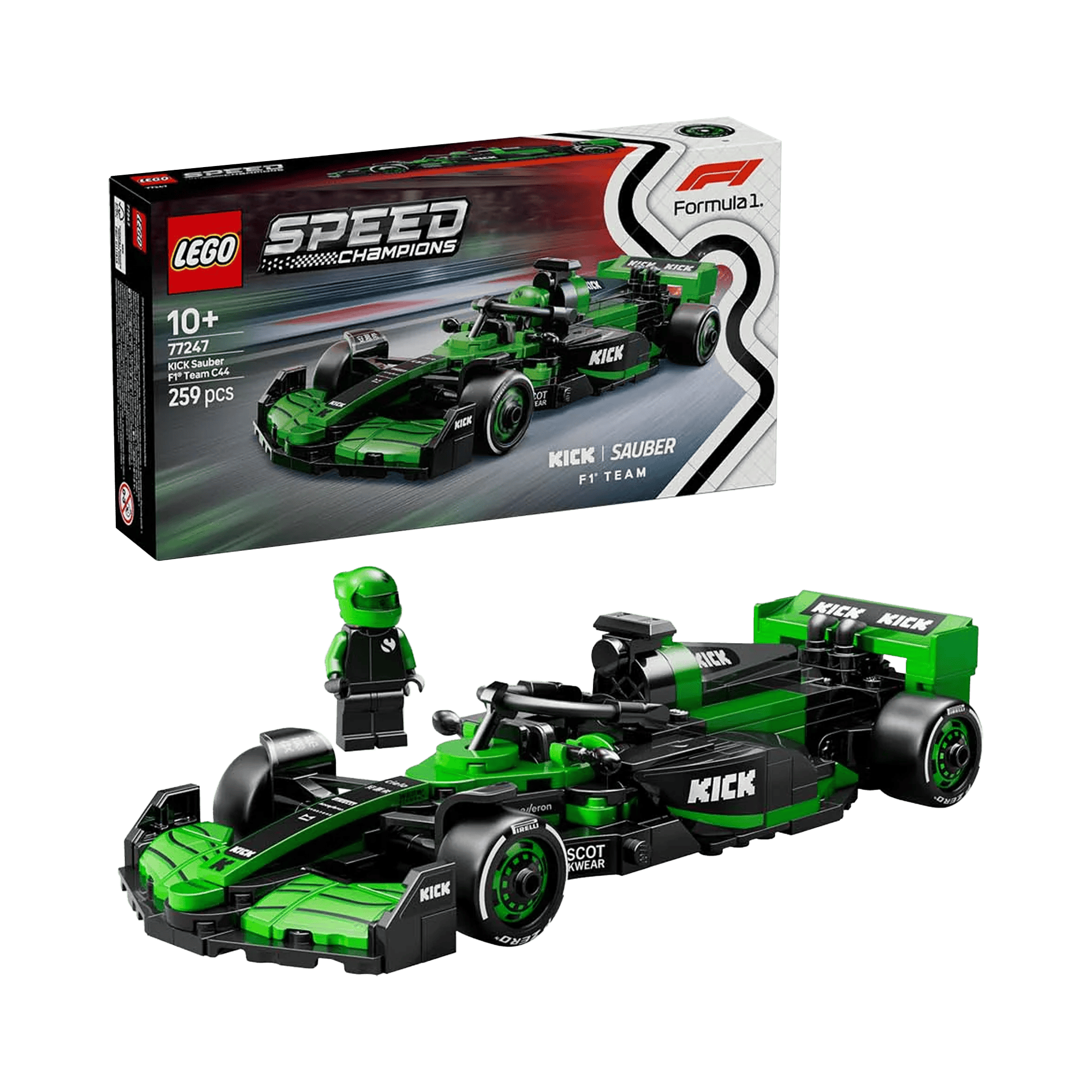LEGO: Speed Champions KICK Sauber F1 Team C44 Race Car (77247) - KOODOO