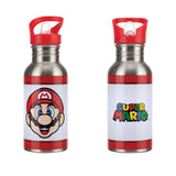Super Mario Metal Water Bottle with Straw - KOODOO