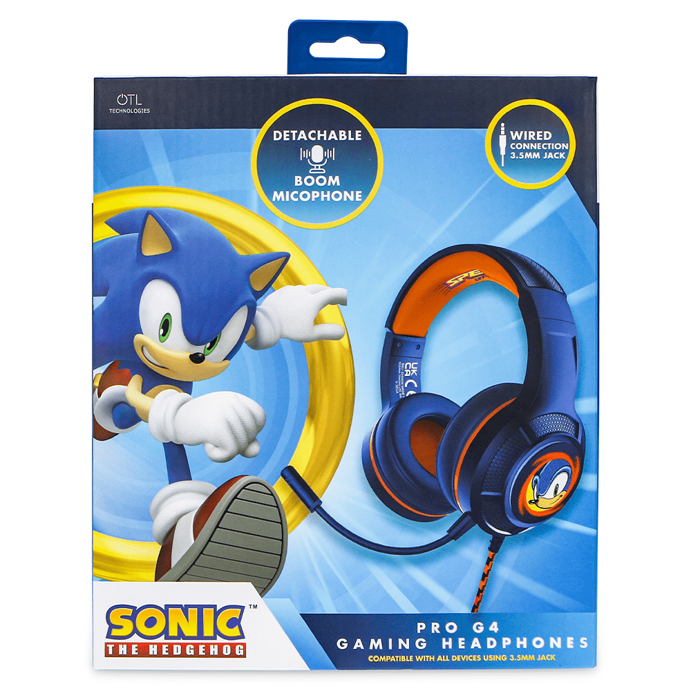 PRO G4 SEGA Modern Sonic the Hedgehog Over-Ear Wired Gaming Headphones - KOODOO
