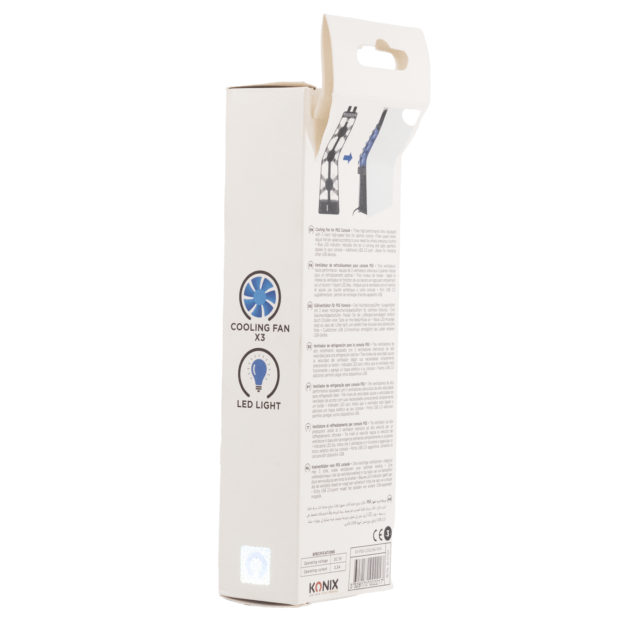 PS5 Cooling Fan LED (Not compatible with the PS5 SLIM or PRO) - CODE RED Markdowns - KOODOO