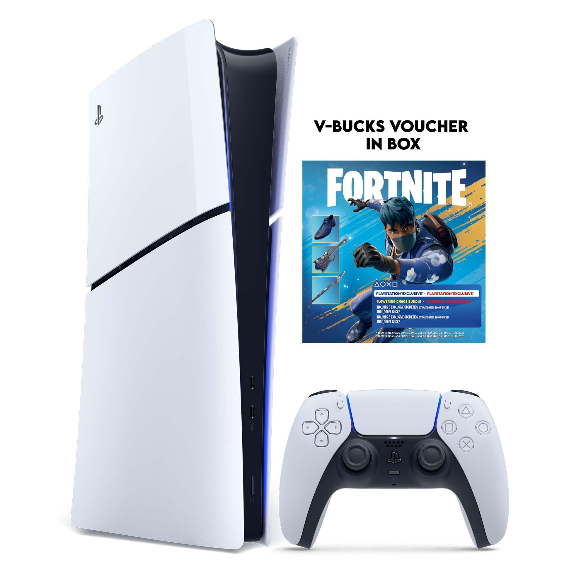 PS5 Slim Digital+ Fortnite Flowering Chaos (Voucher) - KOODOO