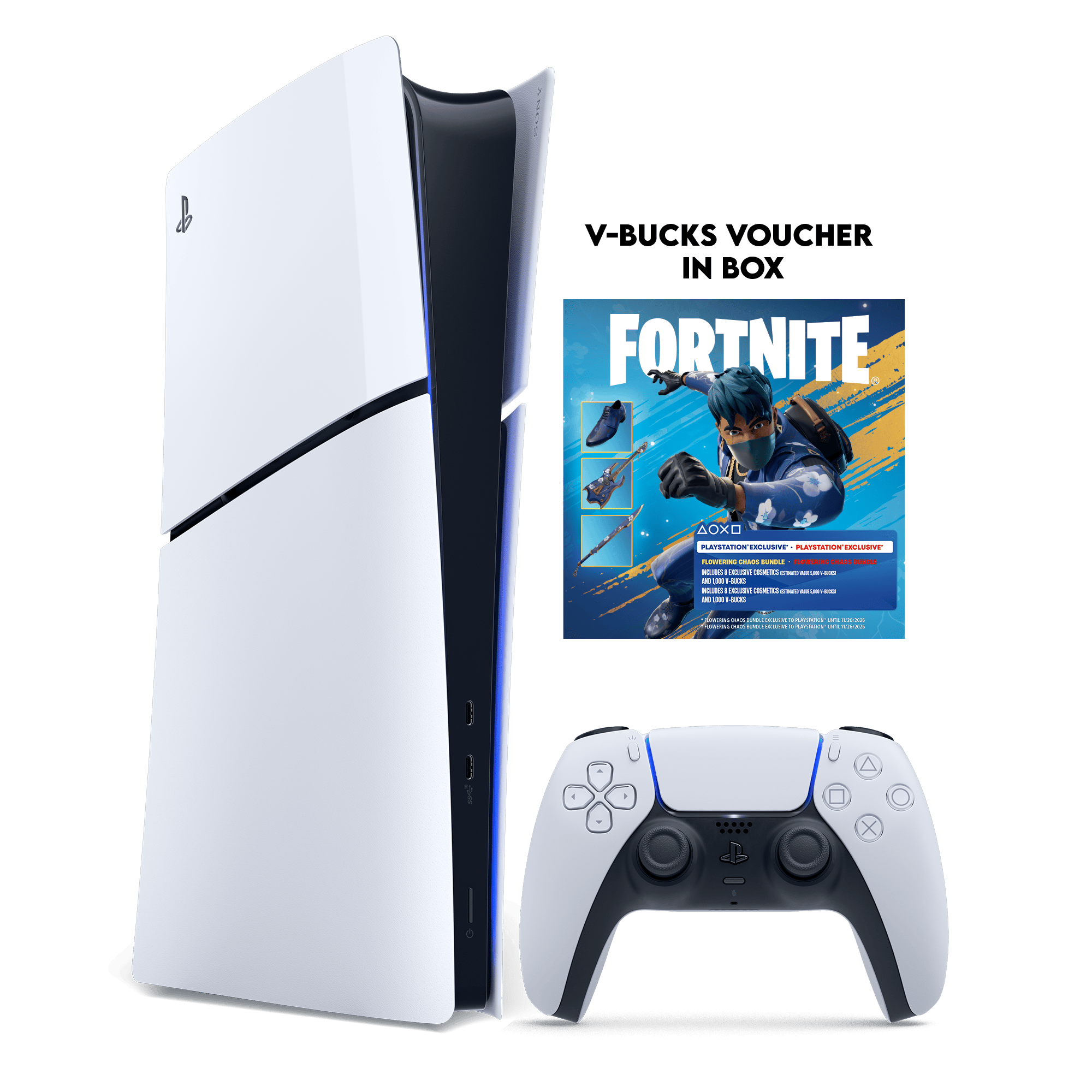 PS5 Slim Digital+ Fortnite Flowering Chaos (Voucher) - KOODOO
