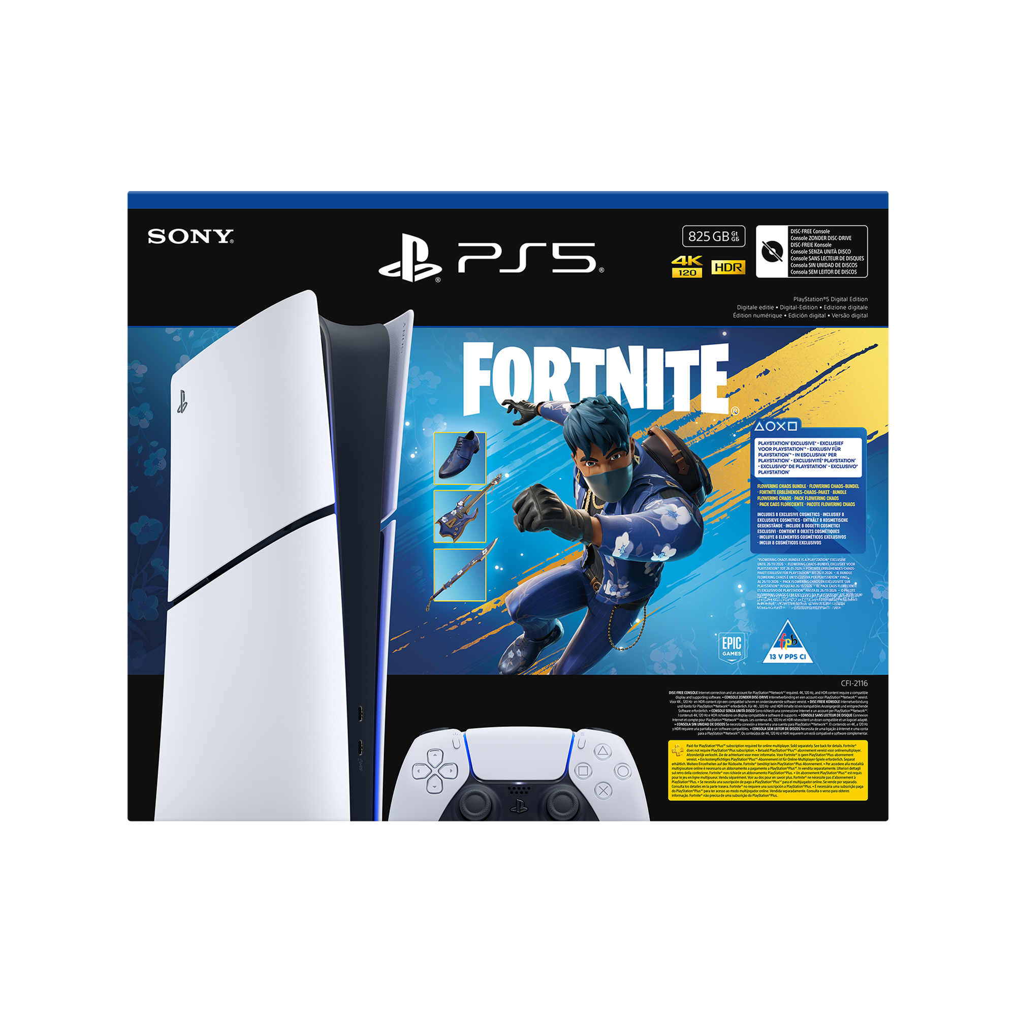 PS5 Slim Digital+ Fortnite Flowering Chaos (Voucher) - KOODOO