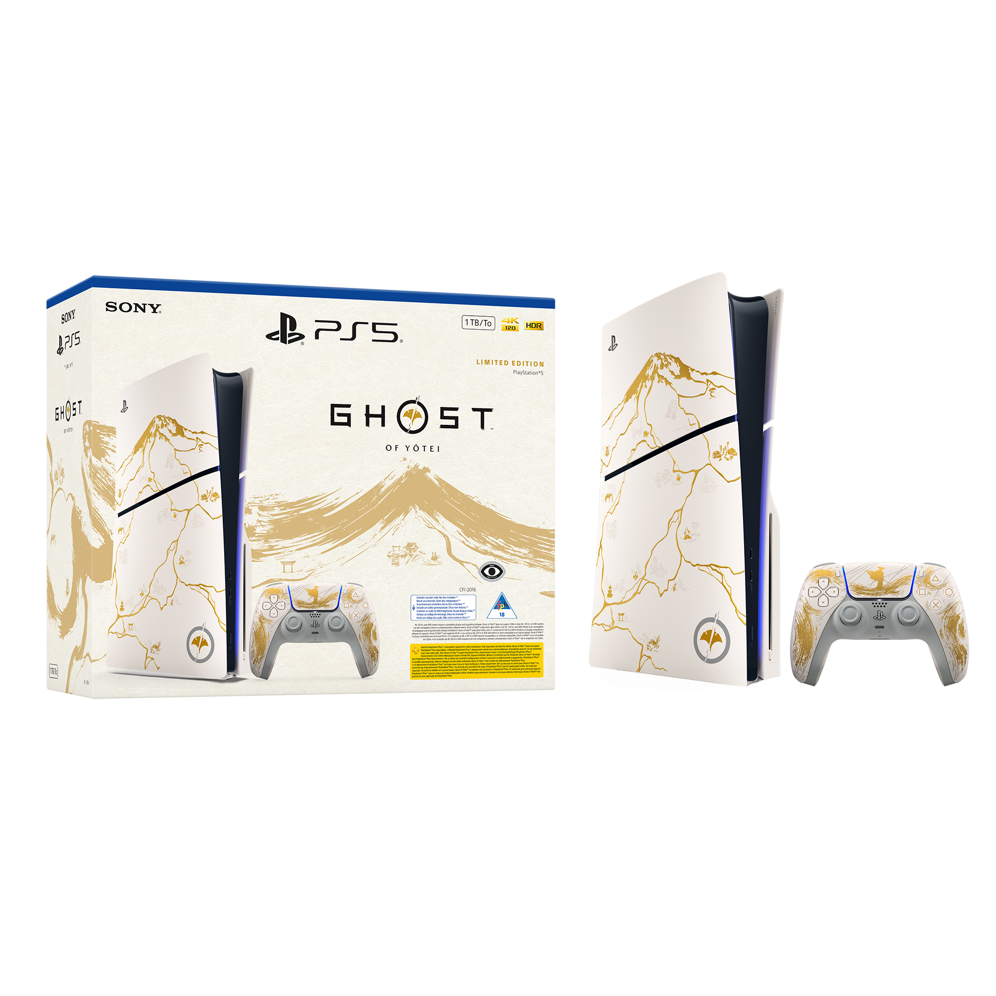 PlayStation 5 Console - Ghost of Yotei Gold Limited Edition Bundle - KOODOO