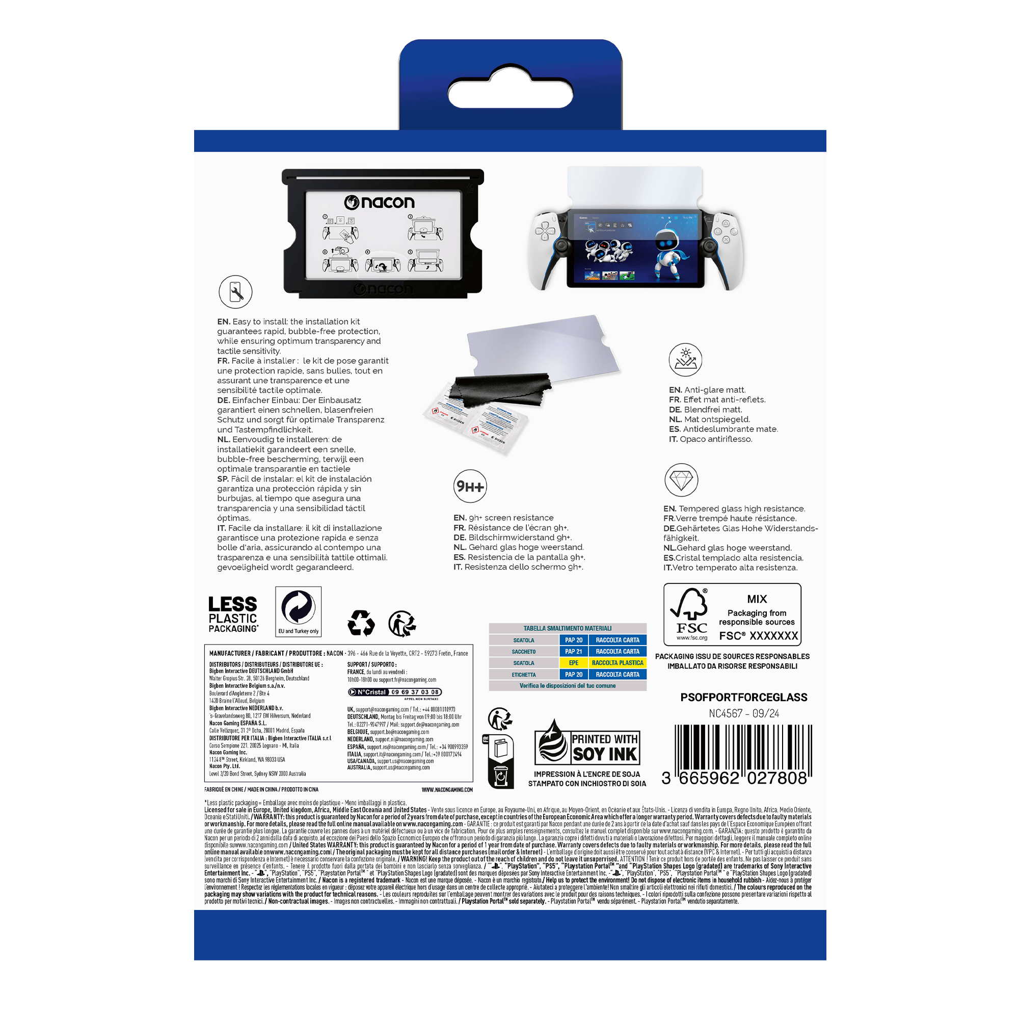 PlayStation Portal Tempered Glass Screen Protector (Official PlayStation License) - KOODOO