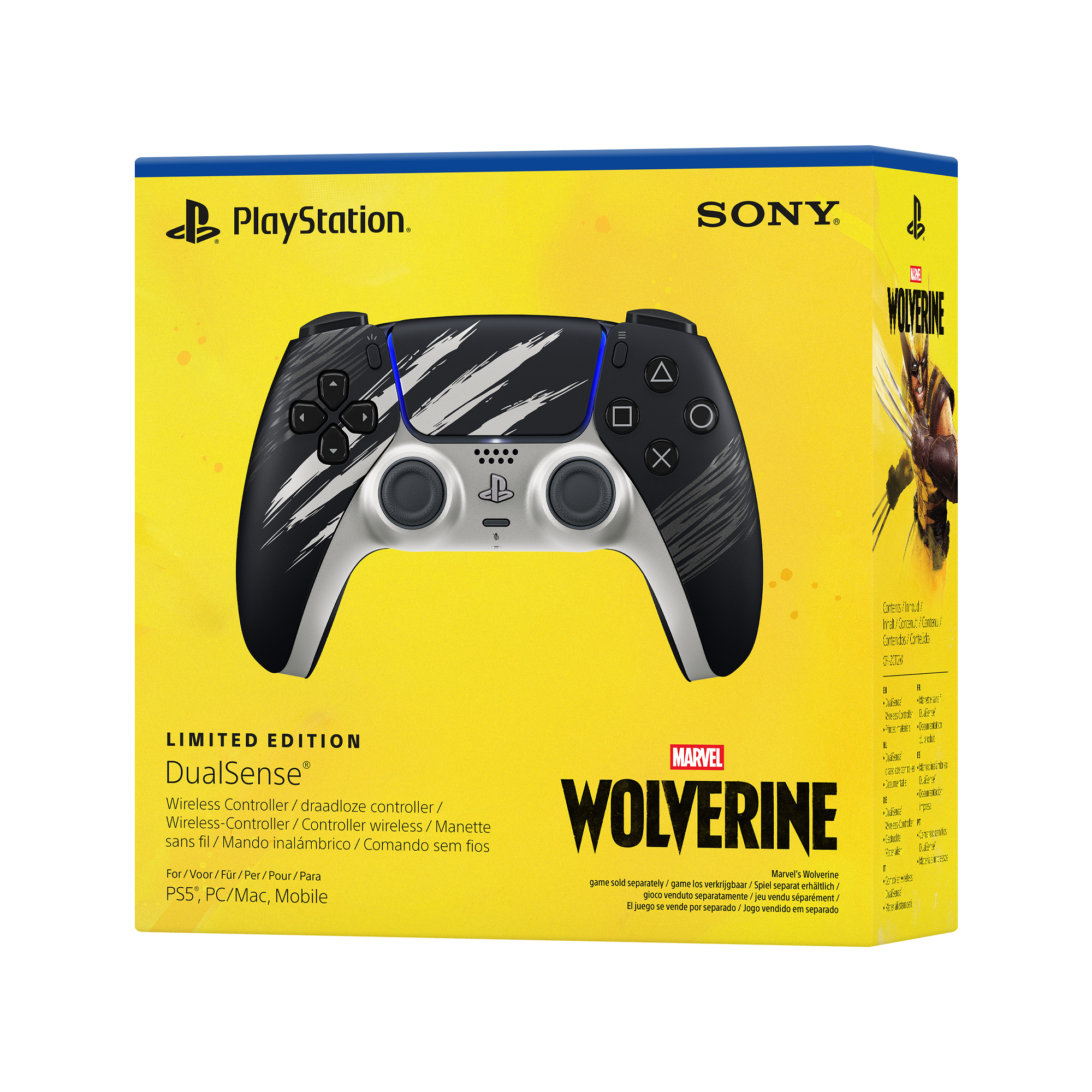 PlayStation 5 (PS5) DualSense Wireless Controller - Marvel’s Wolverine Adamantium Limited Edition - KOODOO