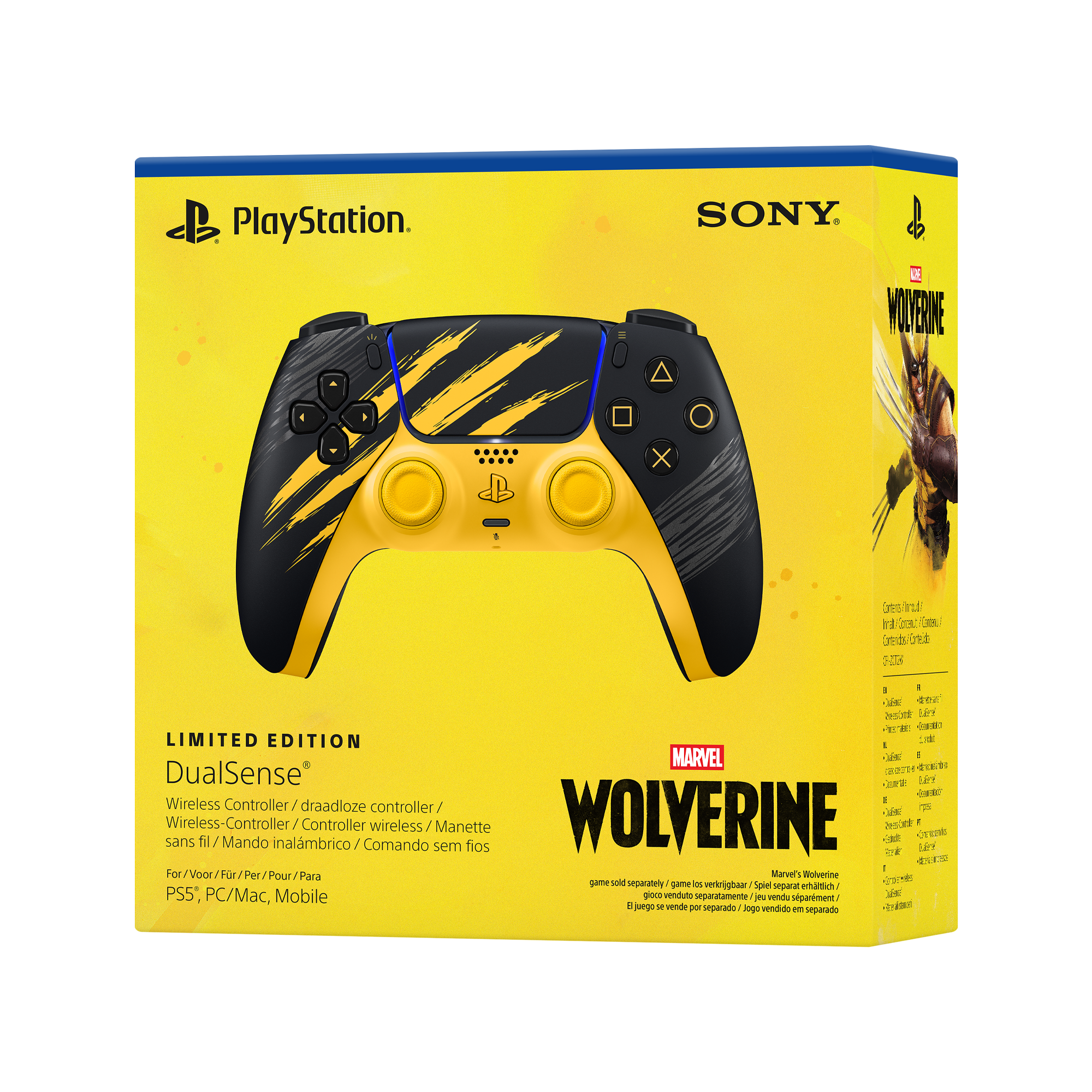 PlayStation 5 (PS5) DualSense Wireless Controller - Marvel’s Wolverine Battle Yellow Limited Edition - KOODOO