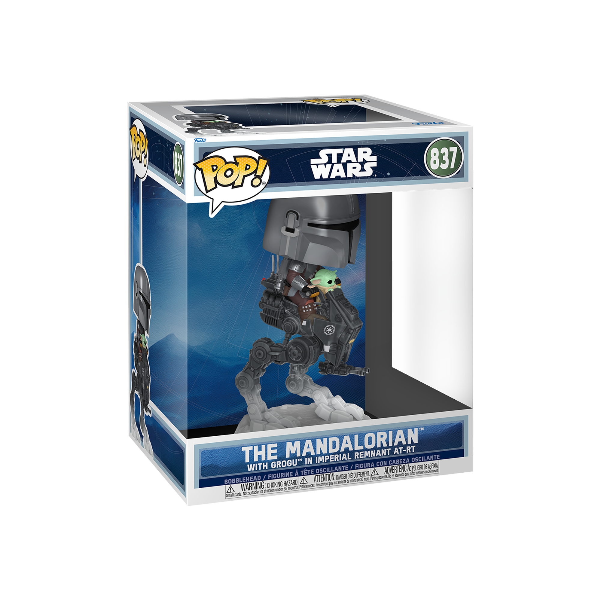 Funko Pop! Rides Deluxe: Star Wars: The Mandalorian and Grogu in Imperial Remnant AT-RT - KOODOO