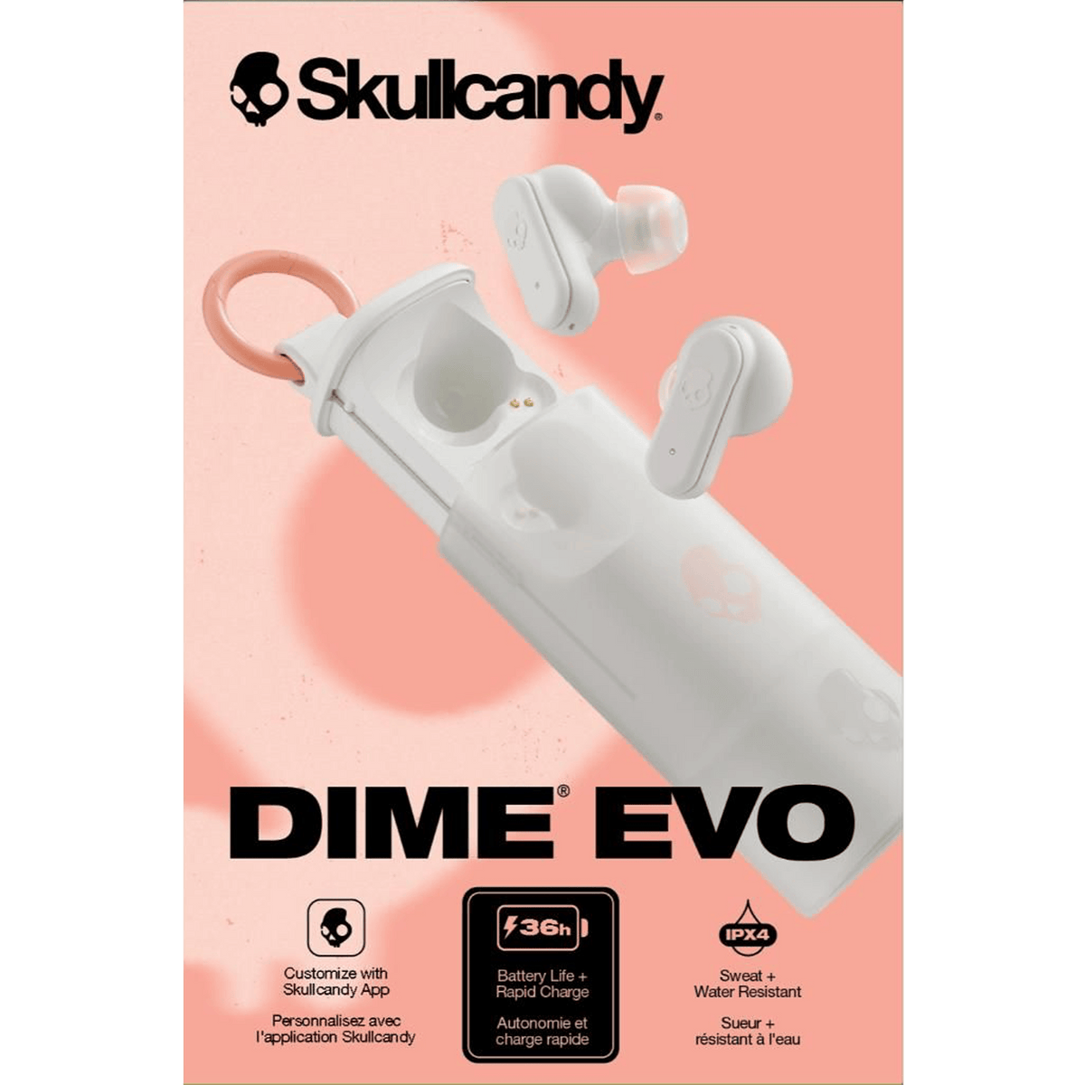 Skullcandy Dime Evo True Wireless Earbuds - Bone - KOODOO