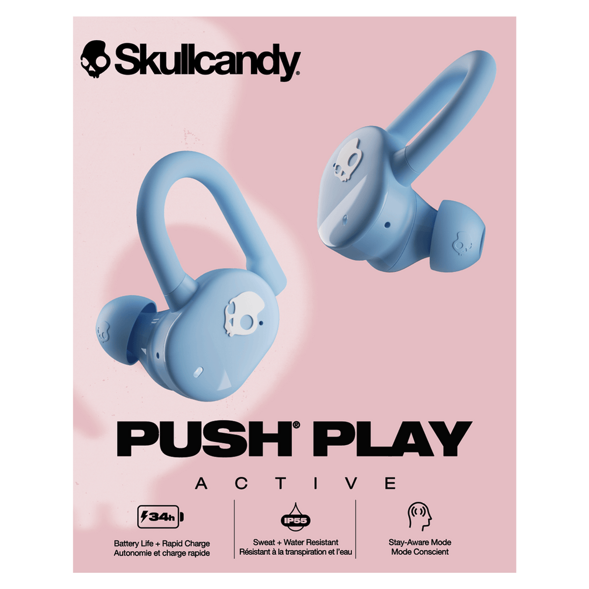 Skullcandy Push Play Active True Wireless Earbuds - Preppy Blue - KOODOO