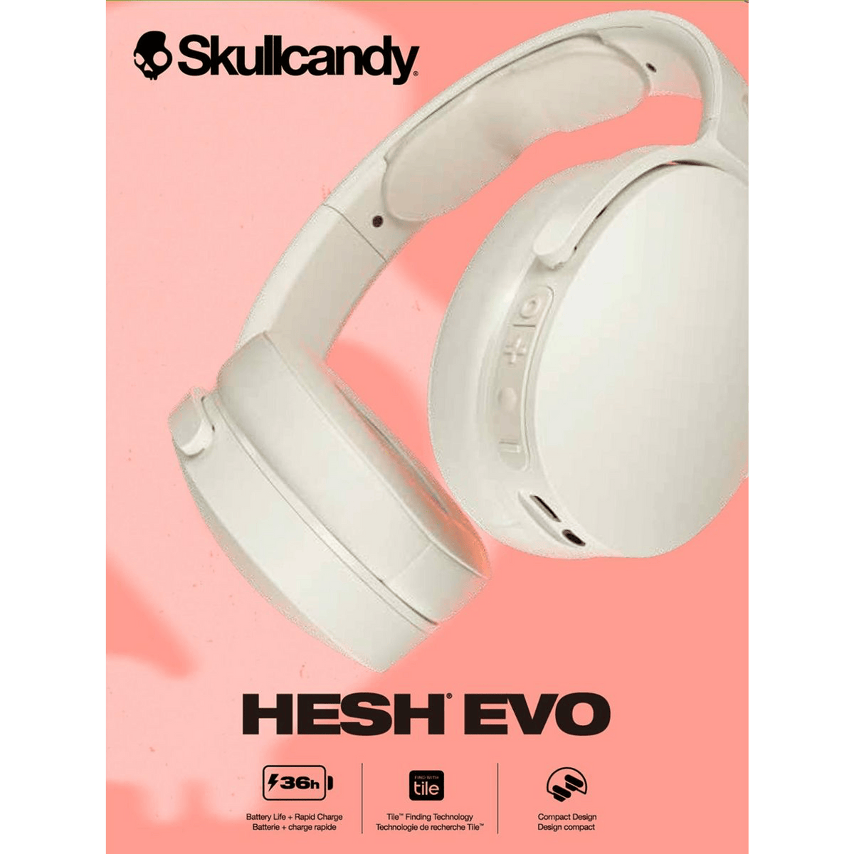 Skullcandy Hesh Evo Wireless Headphones - Bone - KOODOO