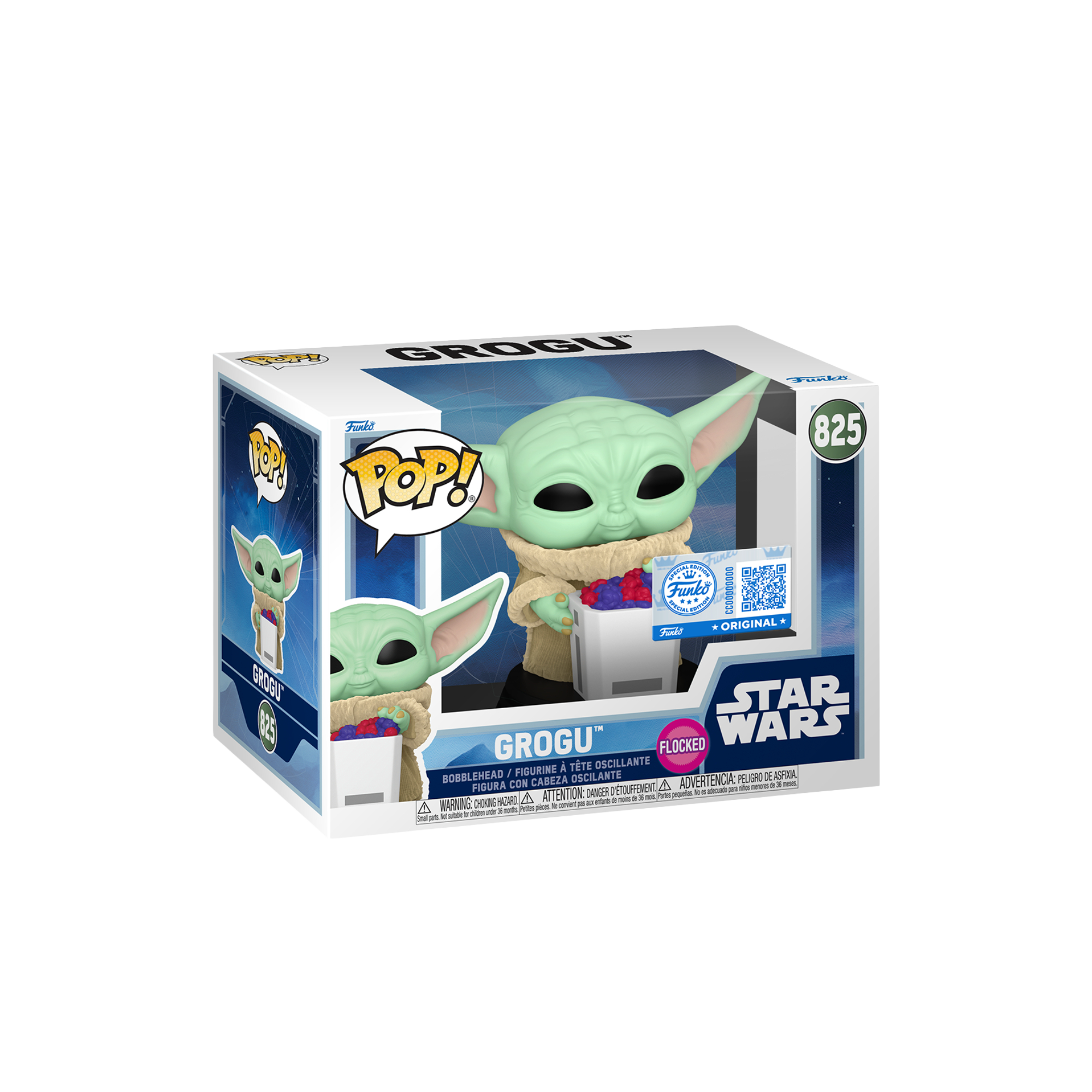 Funko Pop! Star Wars: The Mandalorian and Grogu - Grogu with Snacks (Flocked - Special Edition) -KOODOO