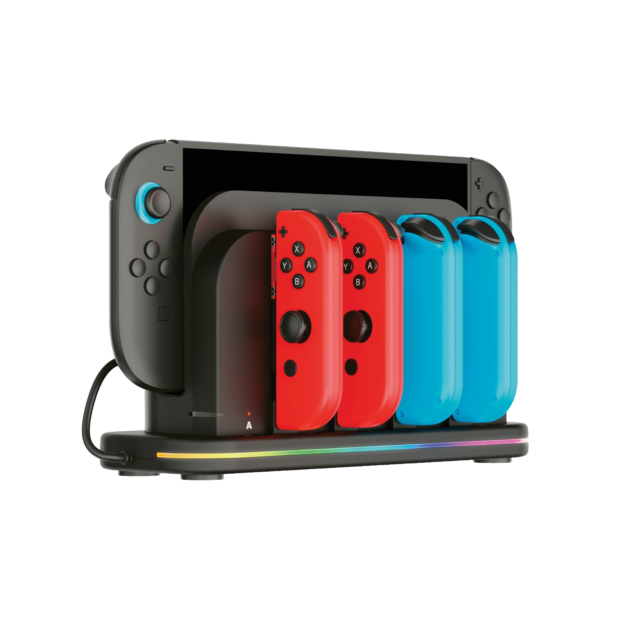 Multi Charge Station RGB For 4 Joy-Con Nintendo Switch 2 & Nintendo Switch - KOODOO