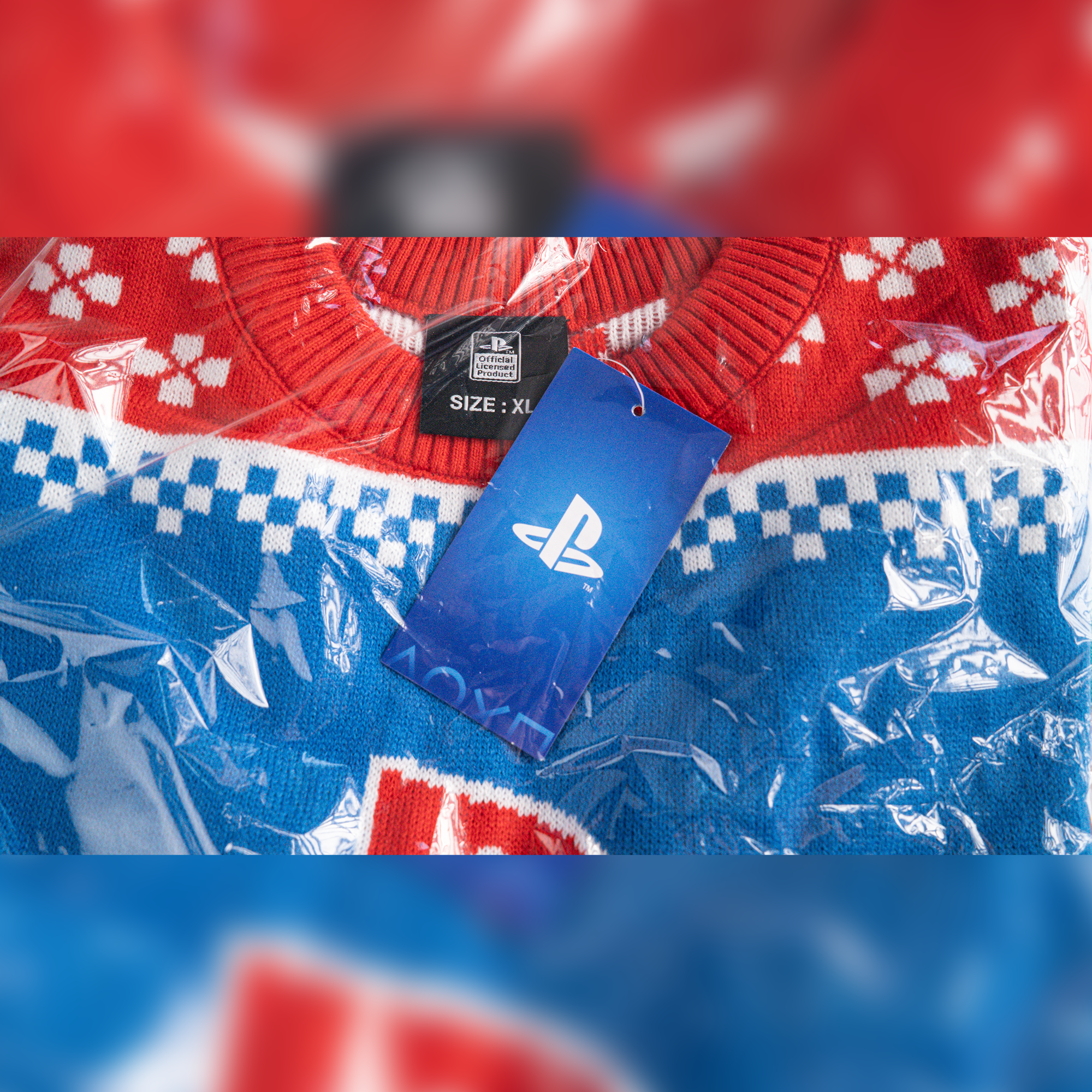 PlayStation - Logo Christmas Jumper - CODE RED Markdown | KOODOO