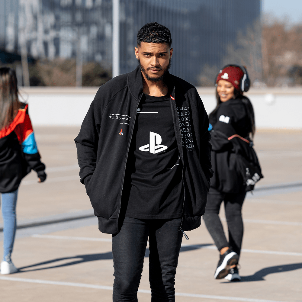 Sony PlayStation Tech Seamless Mens Bomber Jacket | Clothing | KOODOO Sony PlayStation Tech Seamless Mens Bomber Jacket | Clothing | KOODOO