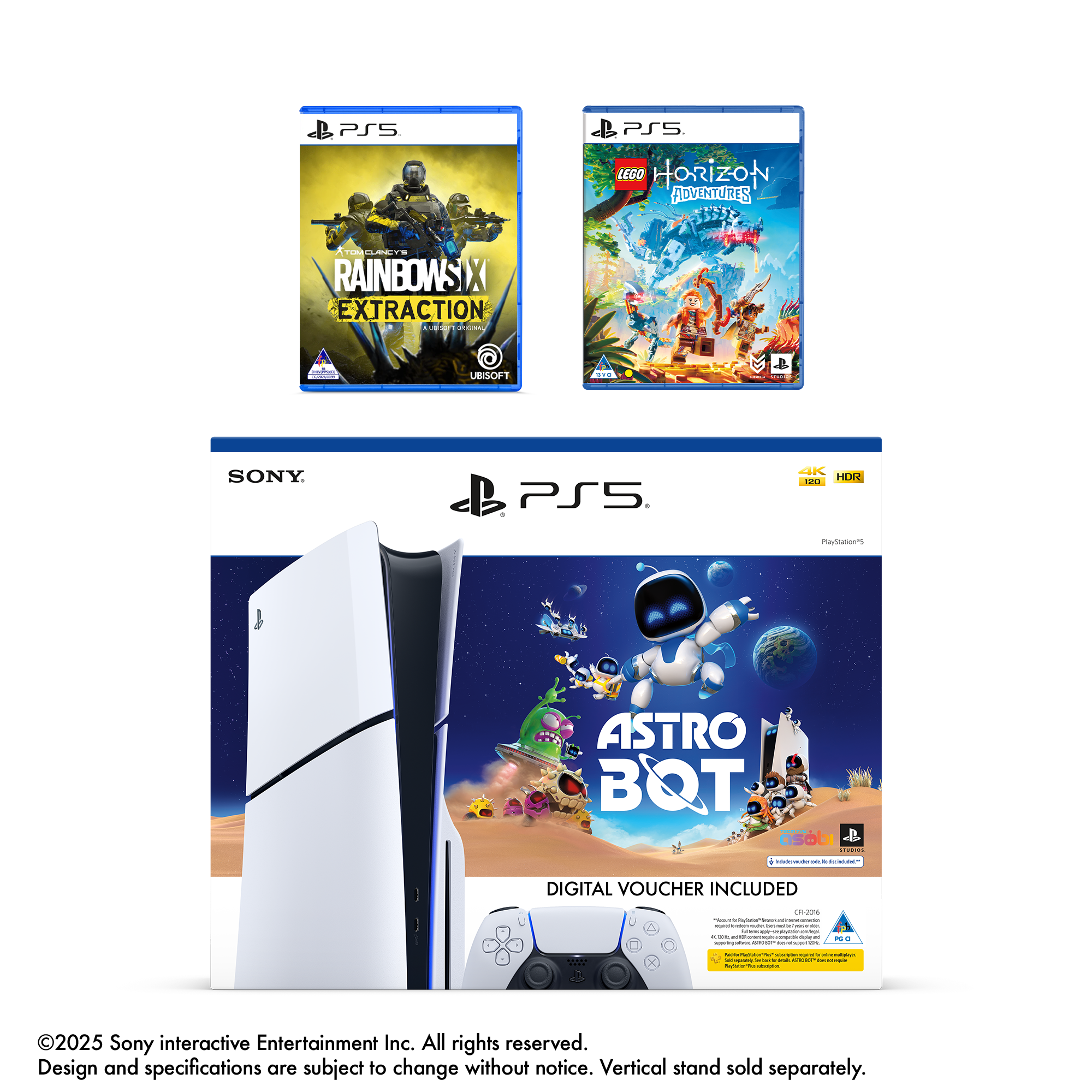 PS5 Slim + Astro Bot (Voucher) + LEGO Horizon + Tom Clancy Rainbow Six Extraction - KOODOO