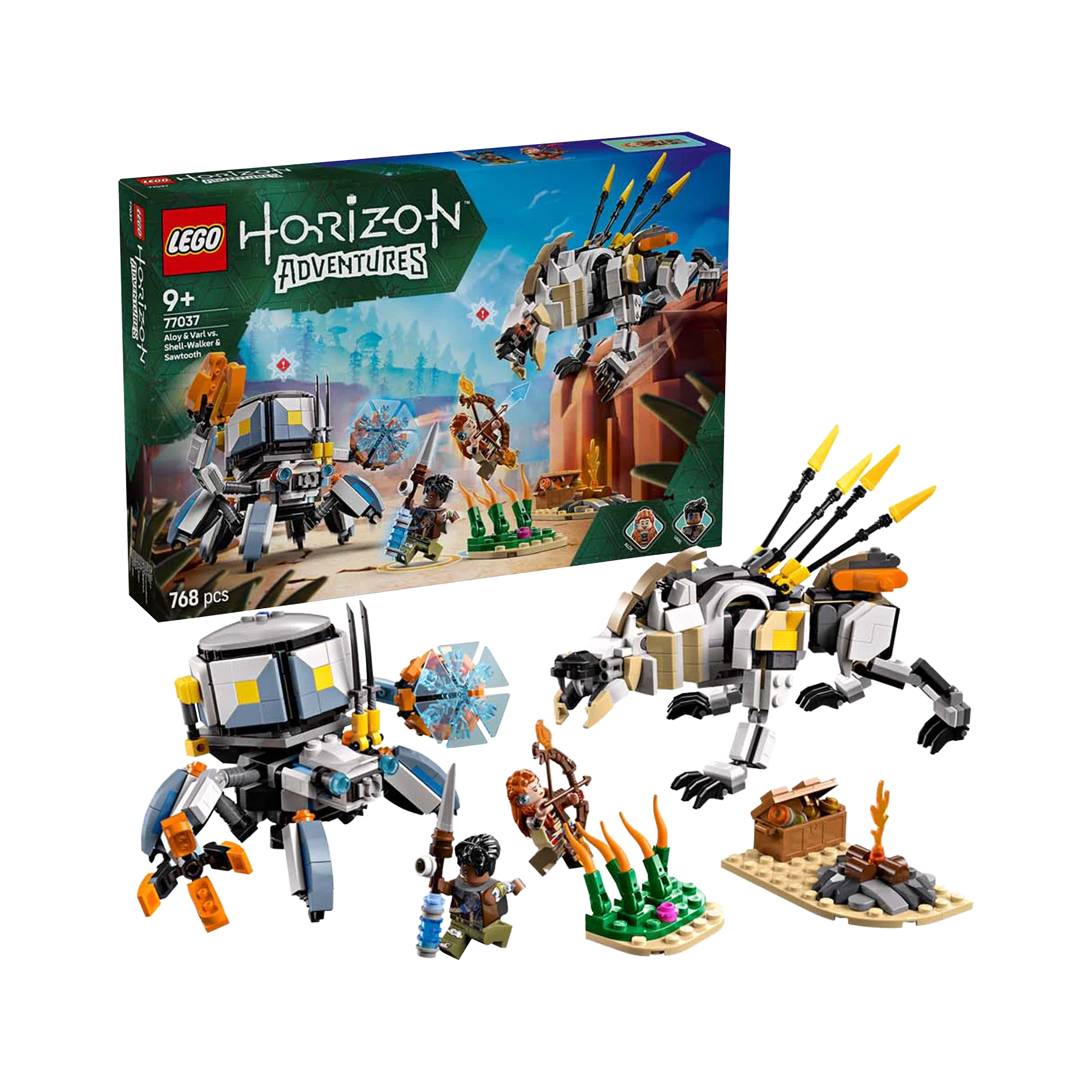 LEGO: Horizon Aloy & Varl vs. Shell-Walker & Sawtooth (77037) - KOODOO