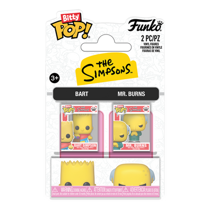 Funko Bitty Pop! The Simpsons: Bart Simpson & Mr.Burns - 2 Pack - KOODOO
