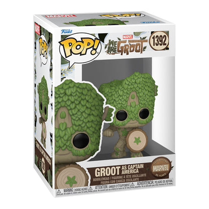 Funko Pop! Marvel: We Are Groot - Groot As Captain America - KOODOO