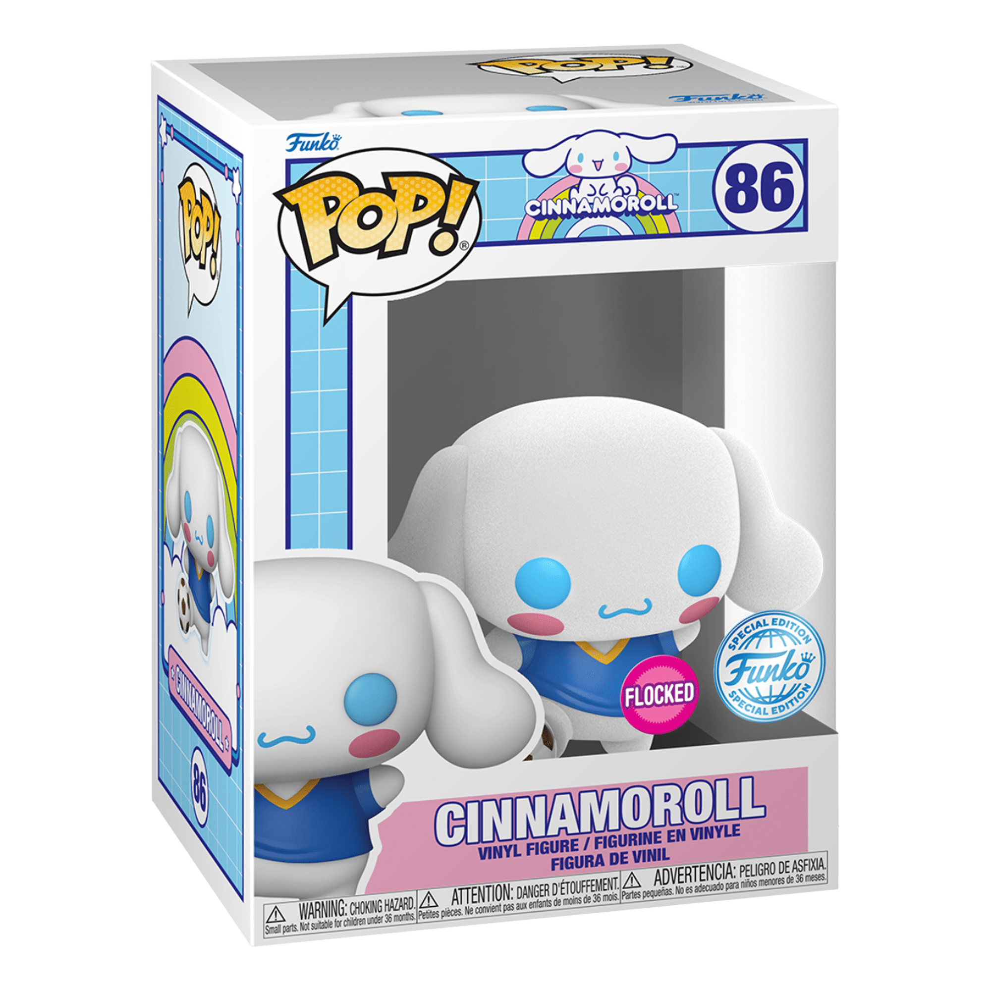 Funko Pop! Hello Kitty and Friends -  Cinnamoroll with Soccer Ball (Flocked - Special Edition) - KOODOO