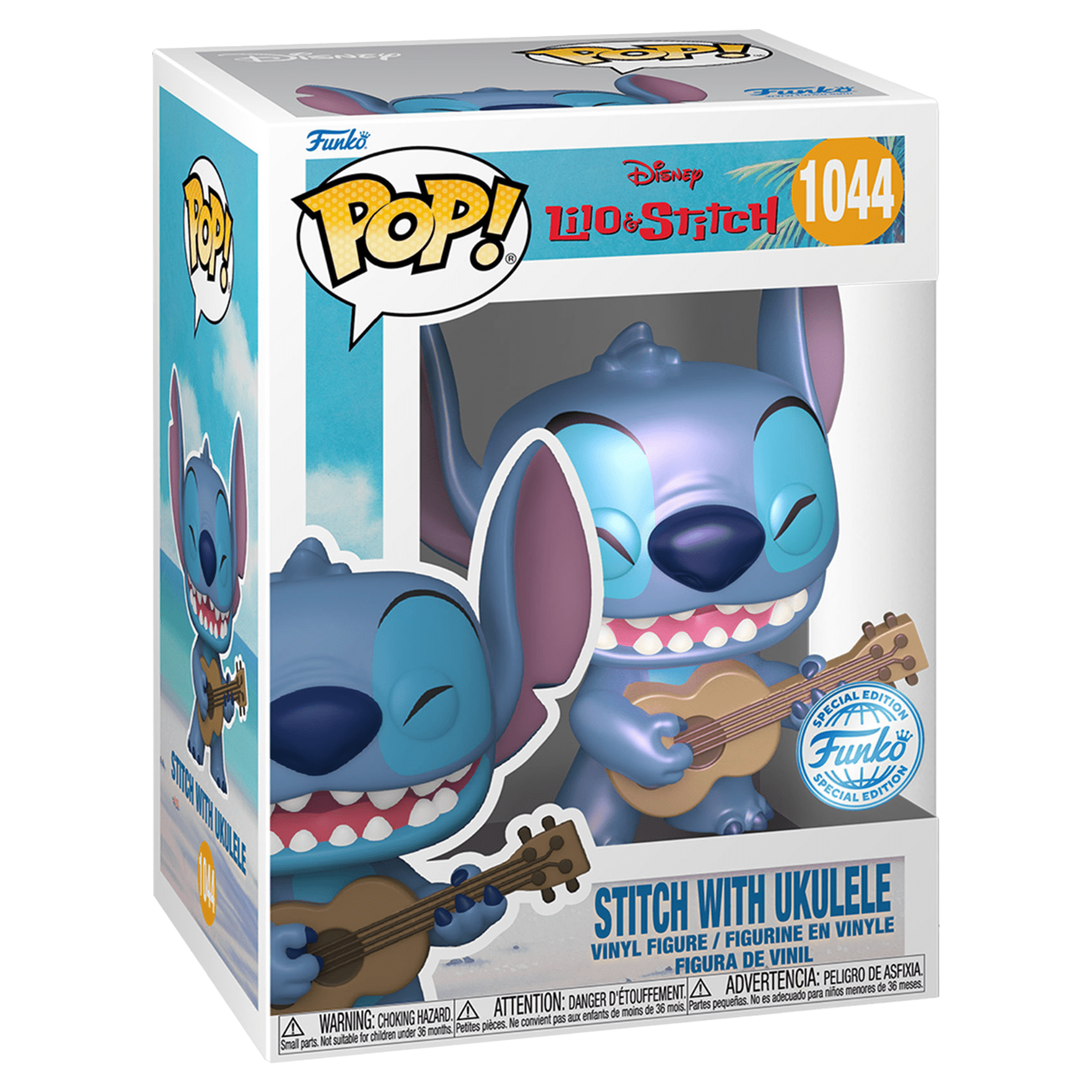 Funko Pop! Disney: Lilo & Stitch - Stitch with Ukulele (Pearlescent - Special Edition) - KOODOO