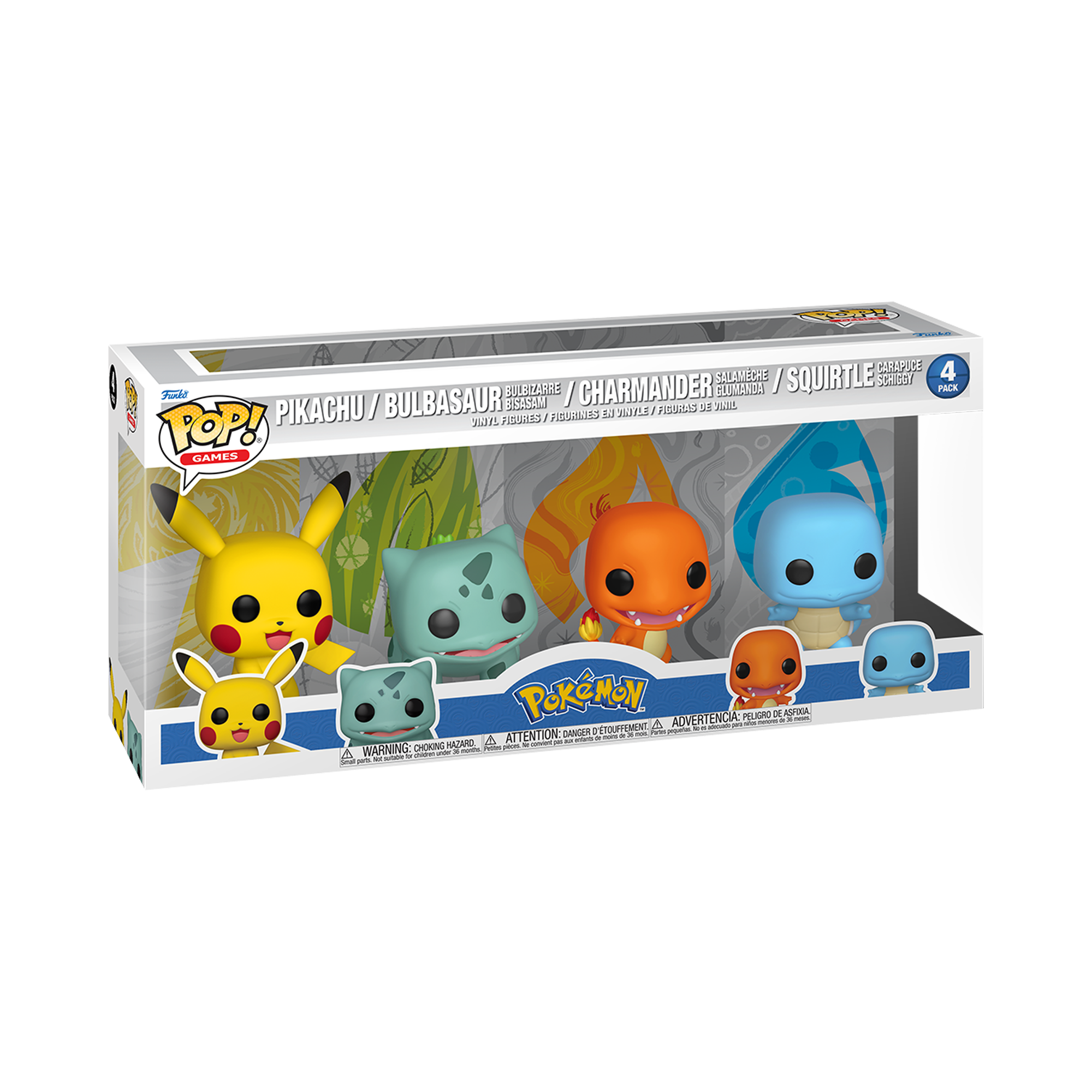 Funko Pop! Games: Pokemon - Pokemon Starters 4-Pack - KOODOO