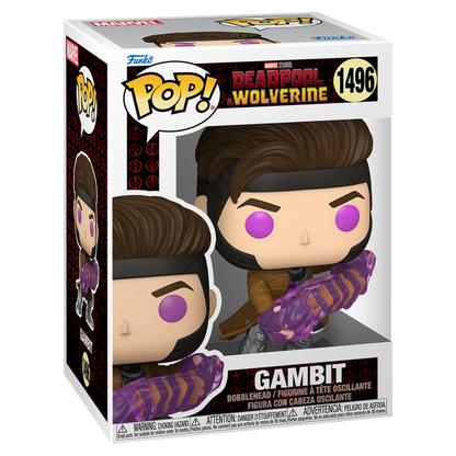 Funko Pop! Marvel Studios Deadpool & Wolverine - Gambit with Charged Cards - KOODOO