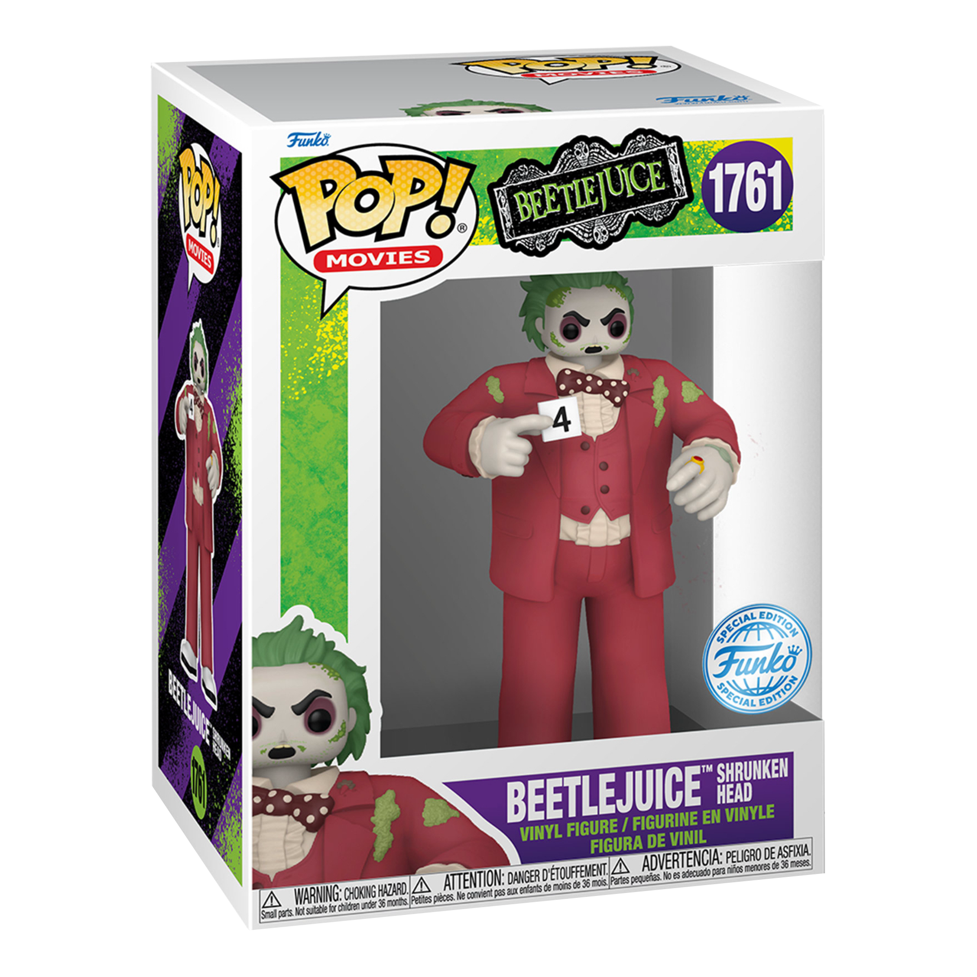 Funko Pop! Movies: Beetlejuice - Beetlejuice (Shrunken Head) (Special Edition) - KOODOO