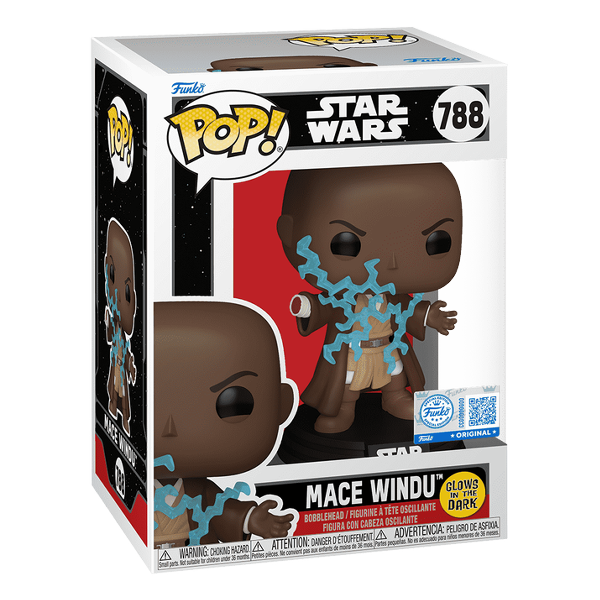 Funko Pop! Star Wars: Mace Windu (Force Lightning Death) (Glow in the Dark - Special Edition) - KOODOO