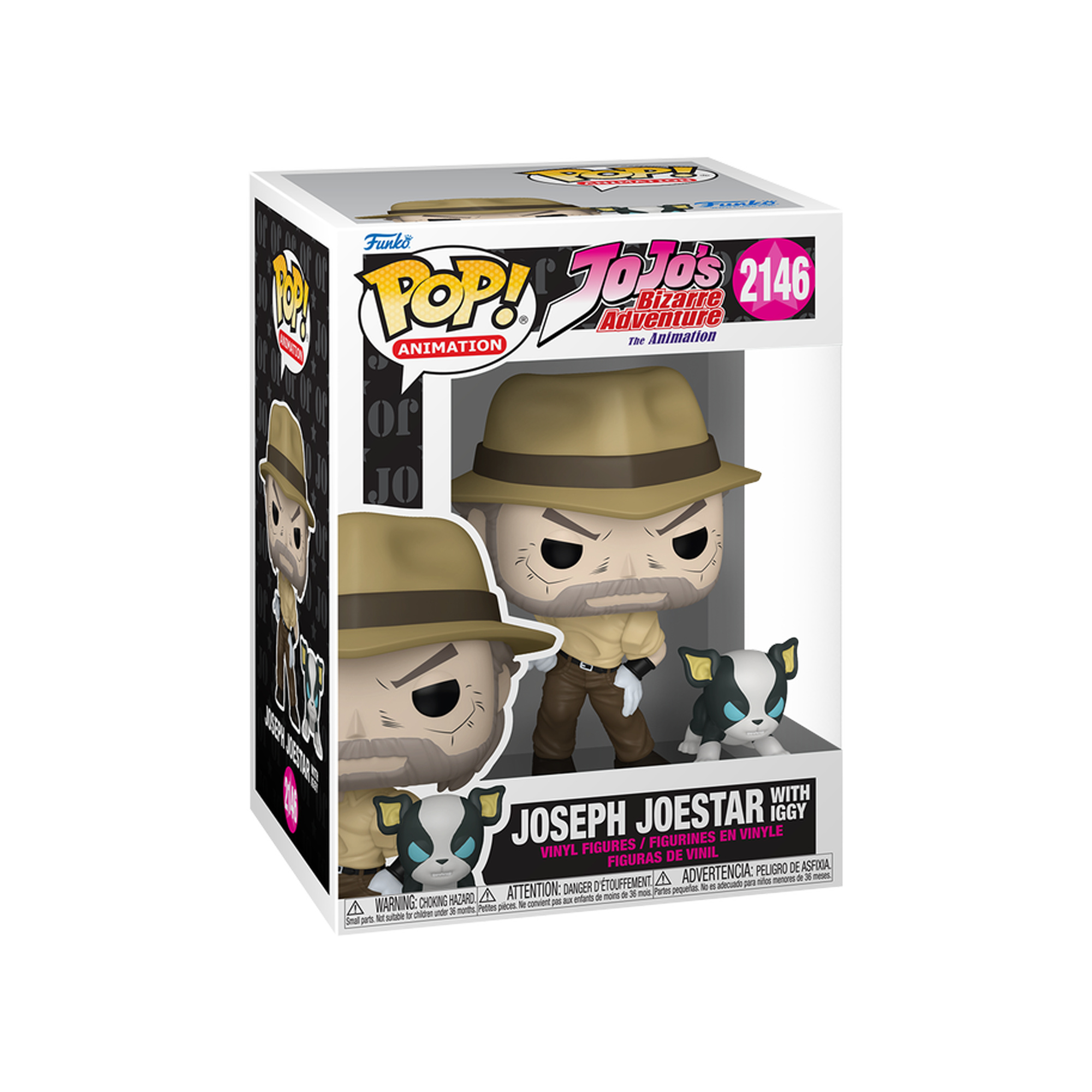 Funko Pop! Animation: JoJo's Bizarre Adventure - Joseph Joestar with Iggy - KOODOO
