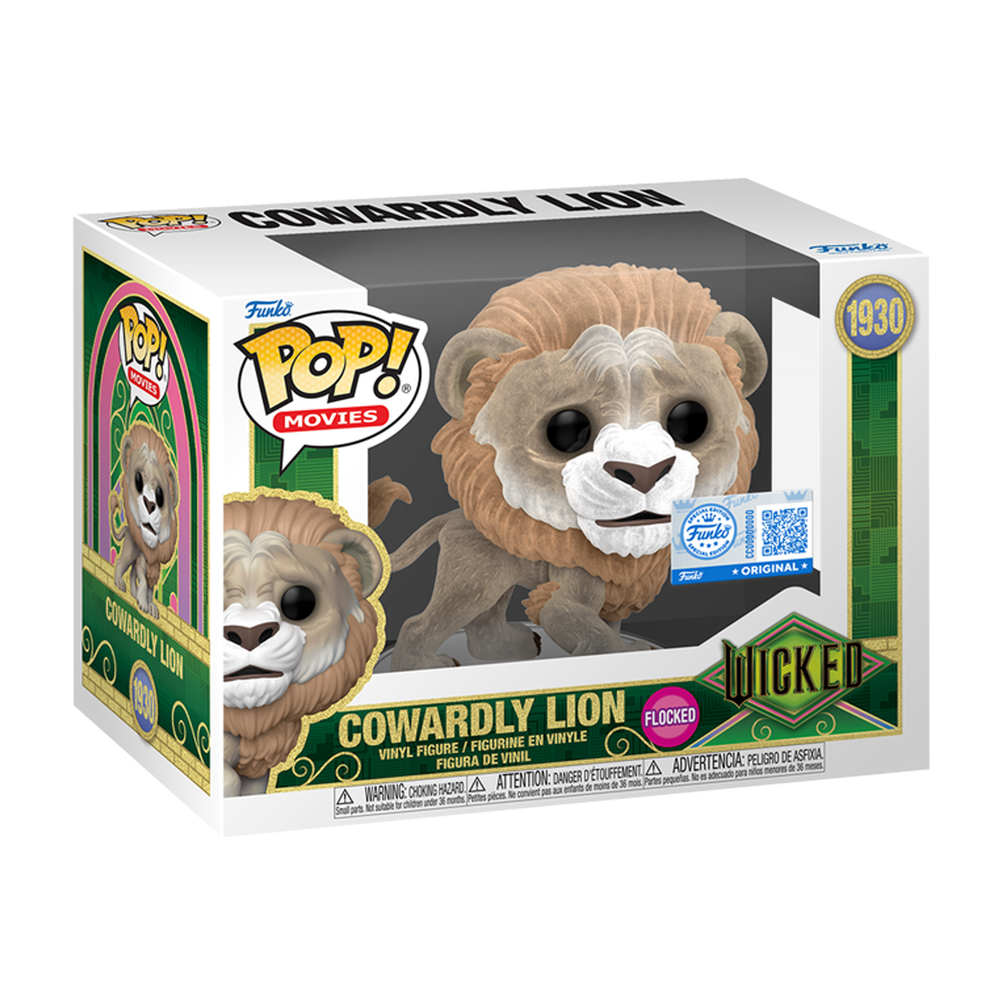 Funko Pop! Movies: Wicked - Cowardly Lion (Flocked - Special Edition) - KOODOO