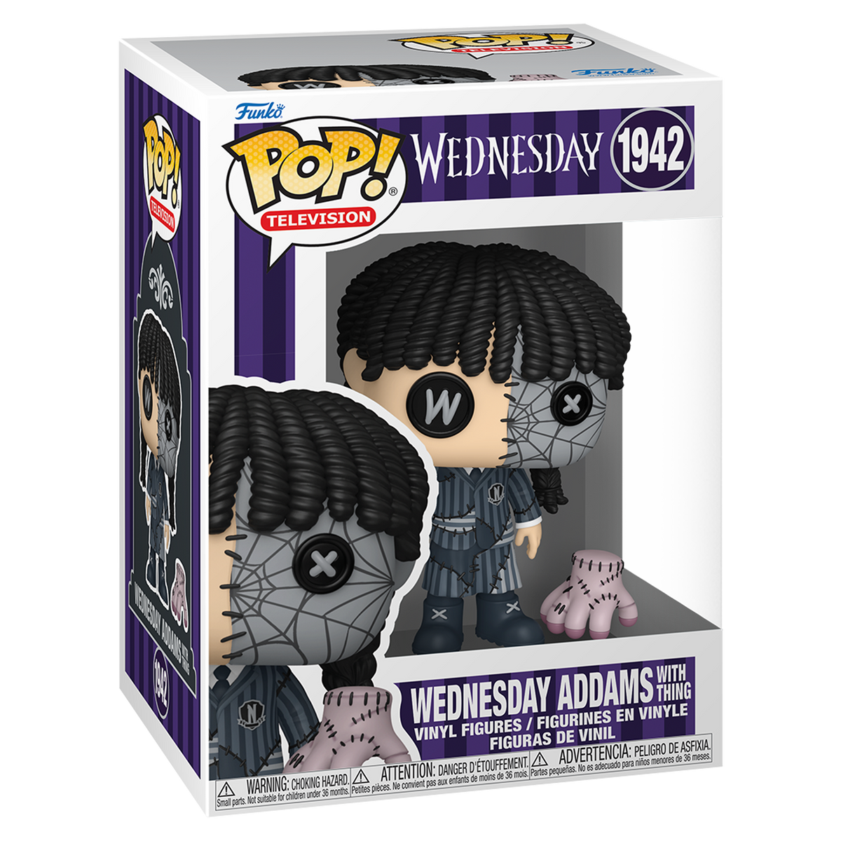 Funko Pop! Television: Wednesday - Wednesday Addams with Thing (Patchwork) - KOODOO