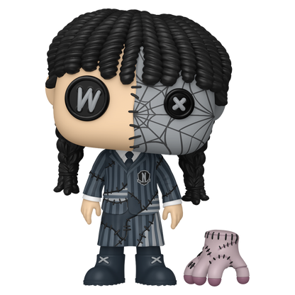 Funko Pop! Television: Wednesday - Wednesday Addams with Thing (Patchwork) - KOODOO
