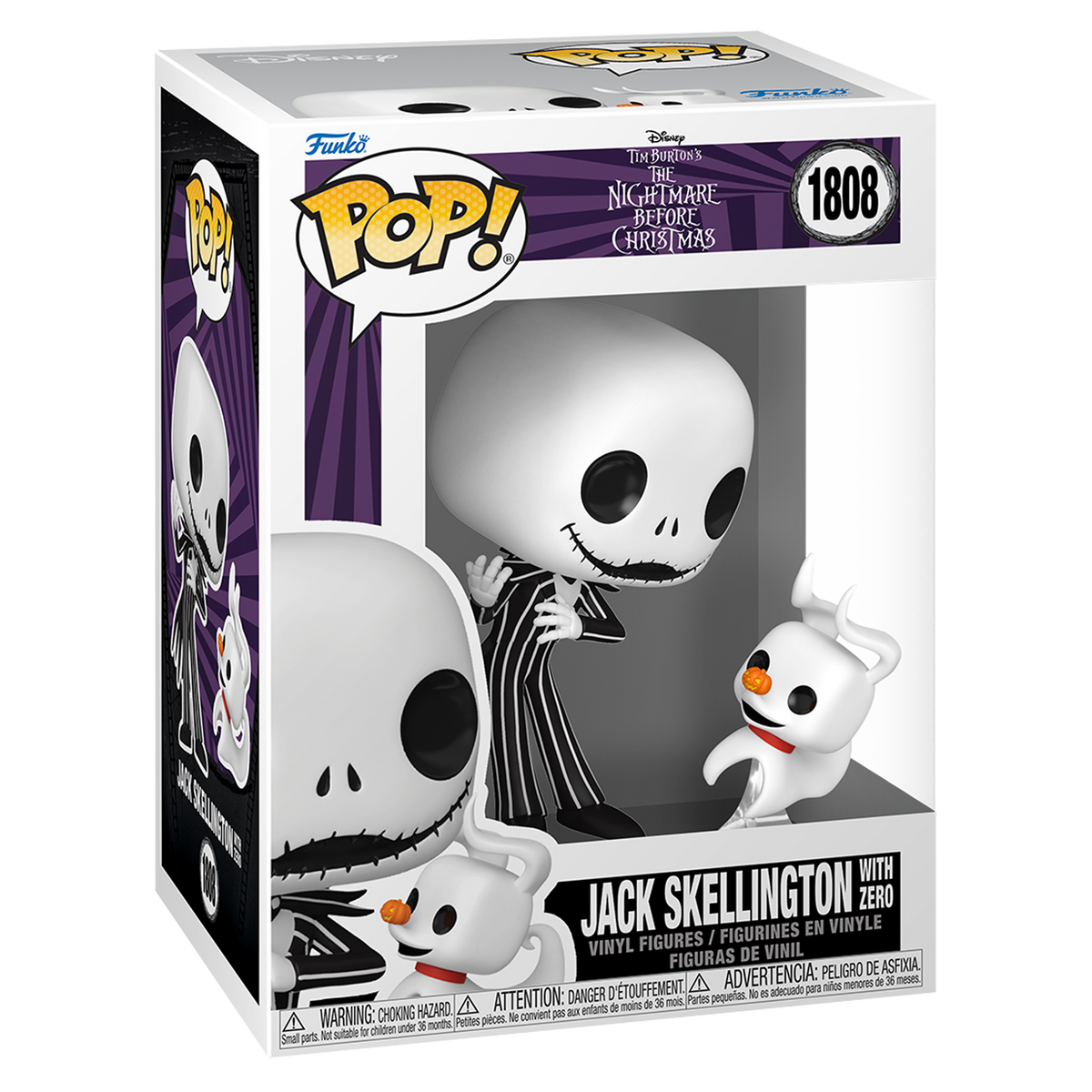 Funko Pop! Disney: Tim Burton's The Nightmare Before Christmas - Jack Skellington with Zero - KOODOO