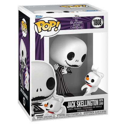 Funko Pop! Disney: Tim Burton's The Nightmare Before Christmas - Jack Skellington with Zero - KOODOO