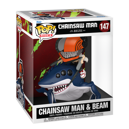 Funko Pop! Rides Deluxe: Chainsaw Man – The Movie: Reze Arc - Chainsaw Man & Beam - KOODOO